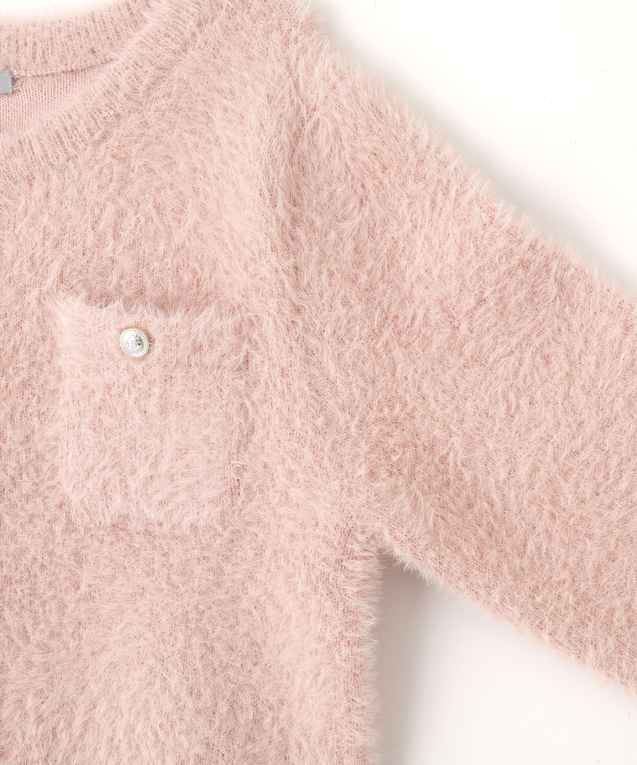  「スパンコールフェザーニットジャケット」|ニット・セーター|