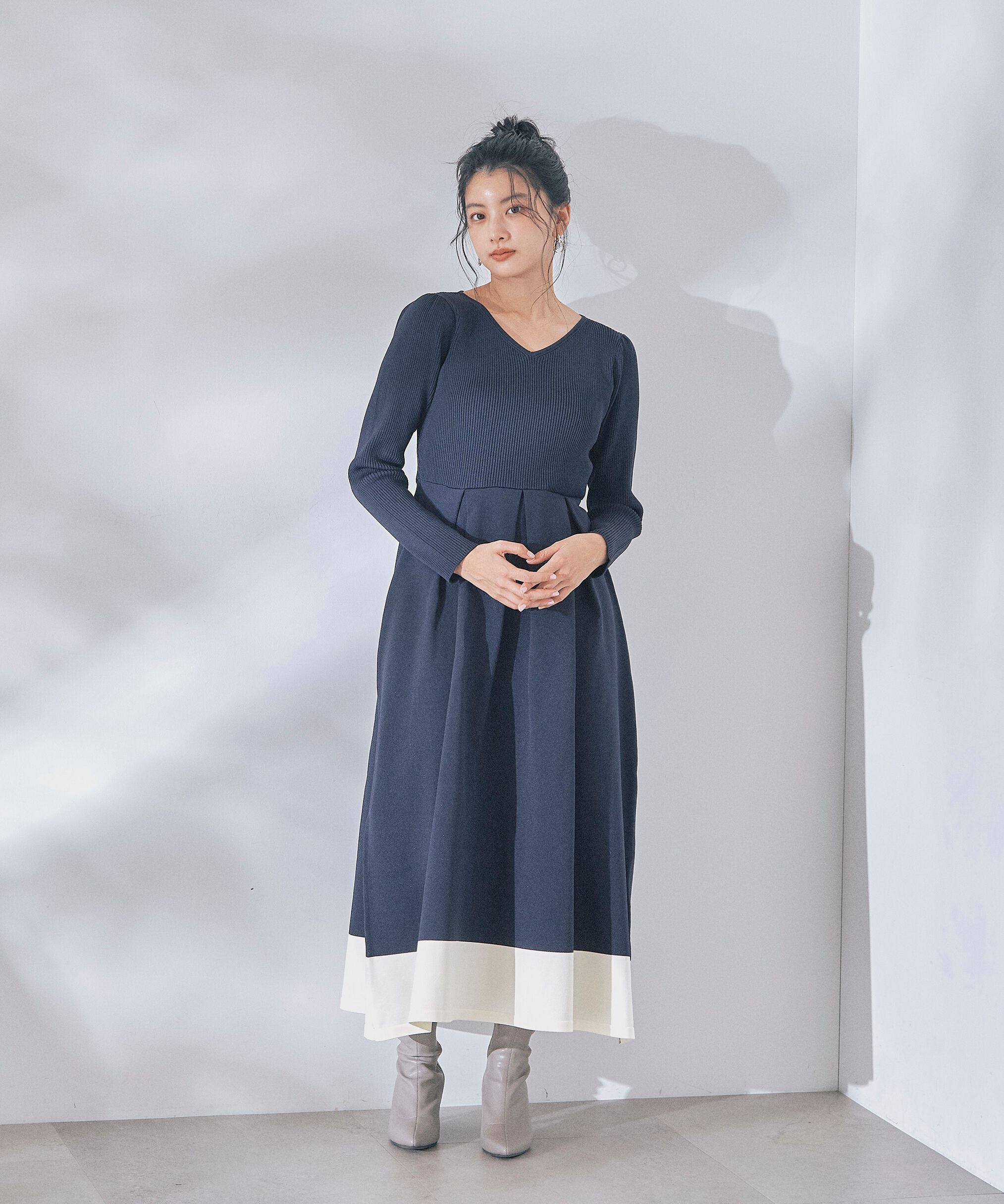 PROPORTION BODY DRESSING「バックリボンニットワンピース」|ワンピース|