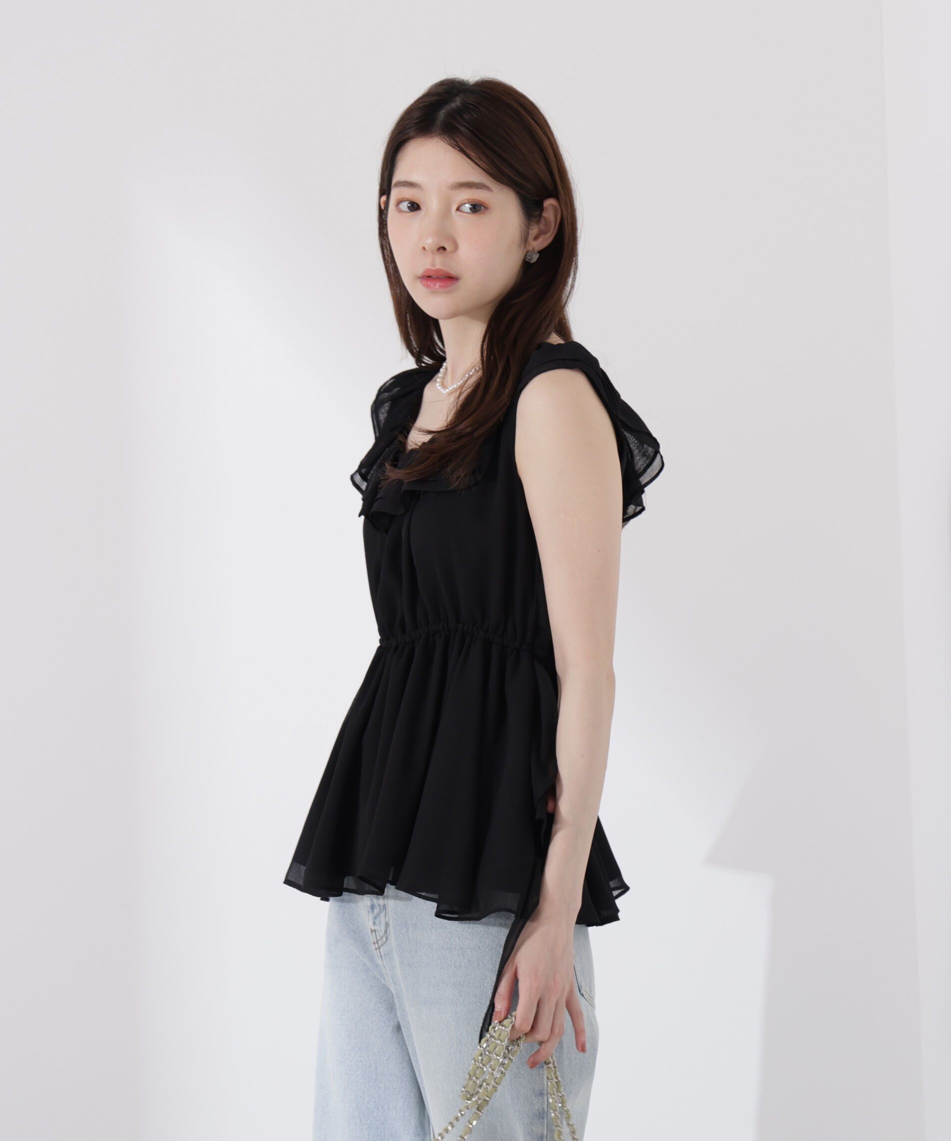 PROPORTION BODY DRESSING「＜ウォッシャブル＞フリルギャザーブラウス」|シャツ・ブラウス|