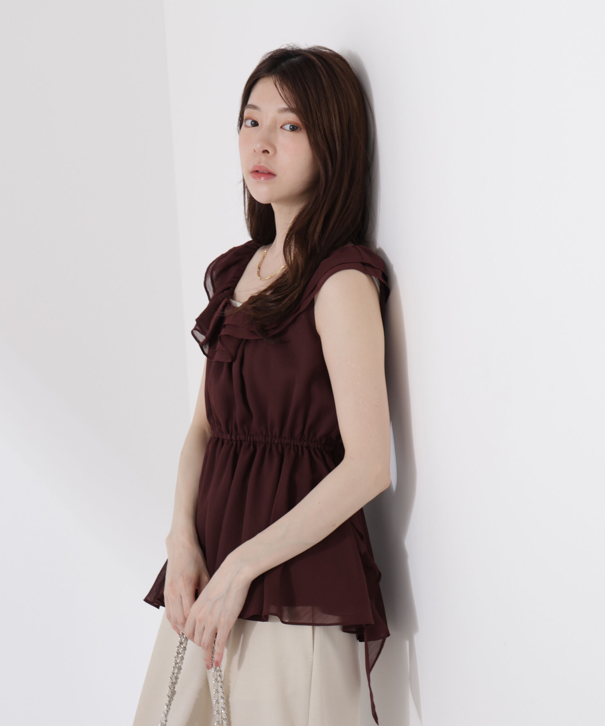 PROPORTION BODY DRESSING「＜ウォッシャブル＞フリルギャザーブラウス」|シャツ・ブラウス|