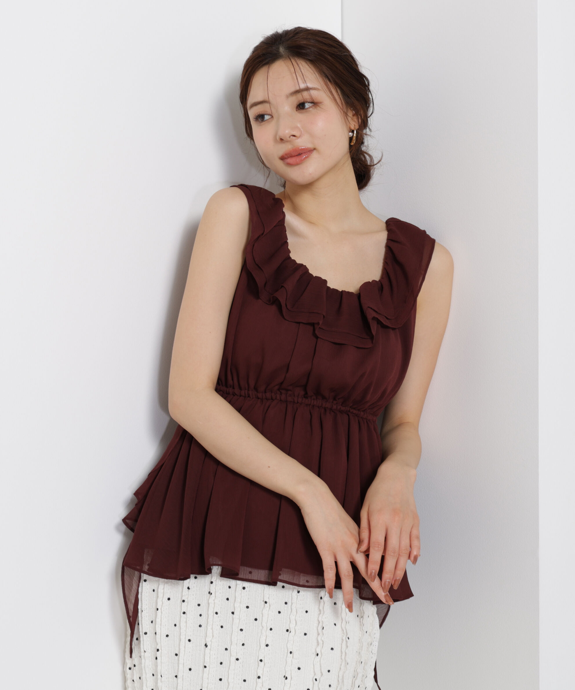 PROPORTION BODY DRESSING「＜ウォッシャブル＞フリルギャザーブラウス」|シャツ・ブラウス|