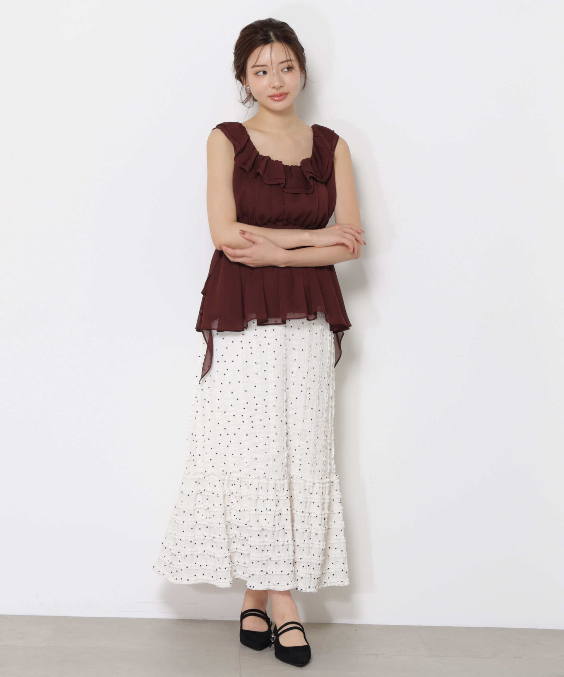 PROPORTION BODY DRESSING「＜ウォッシャブル＞フリルギャザーブラウス」|シャツ・ブラウス|