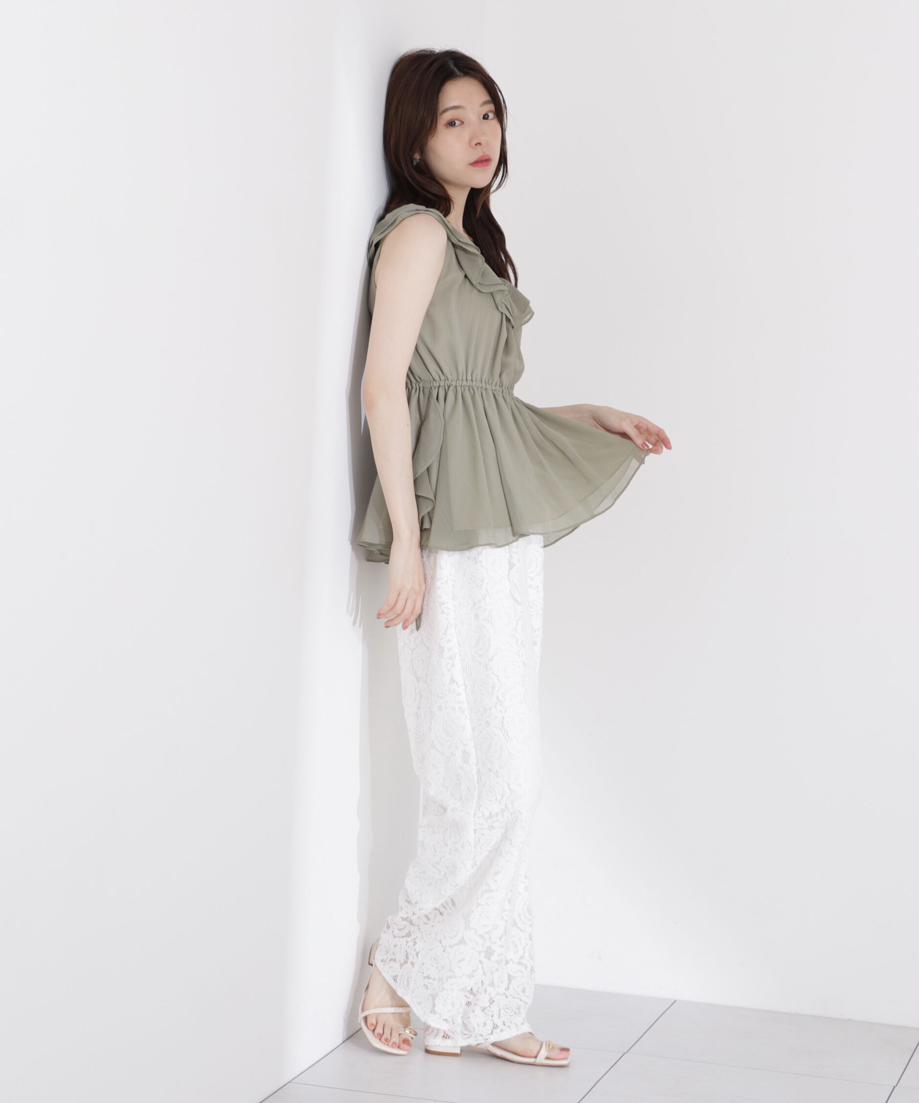 PROPORTION BODY DRESSING「＜ウォッシャブル＞フリルギャザーブラウス」|シャツ・ブラウス|