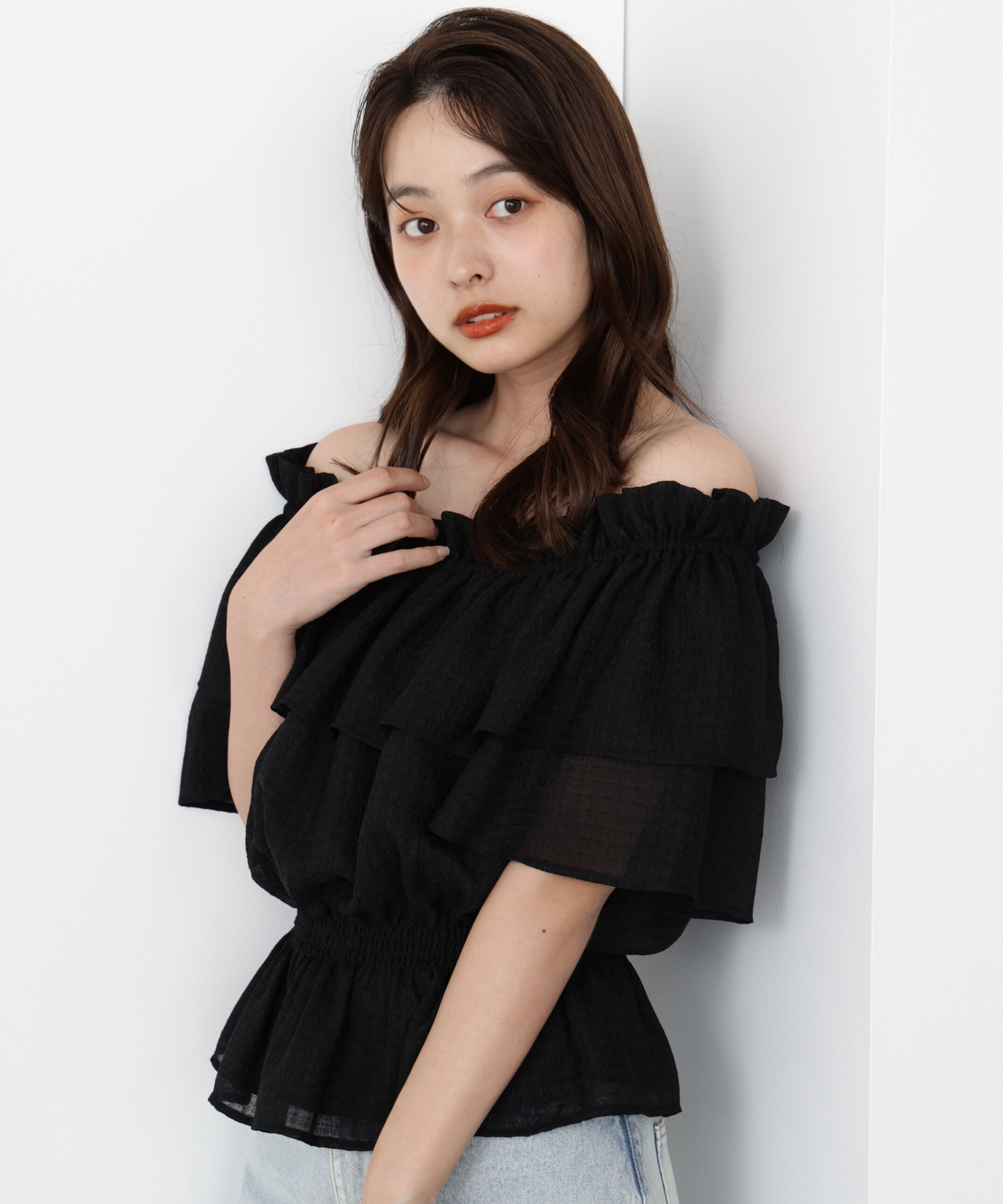 PROPORTION BODY DRESSING「＜ウォッシャブル＞2wayギャザーペプラムブラウス」|シャツ・ブラウス|