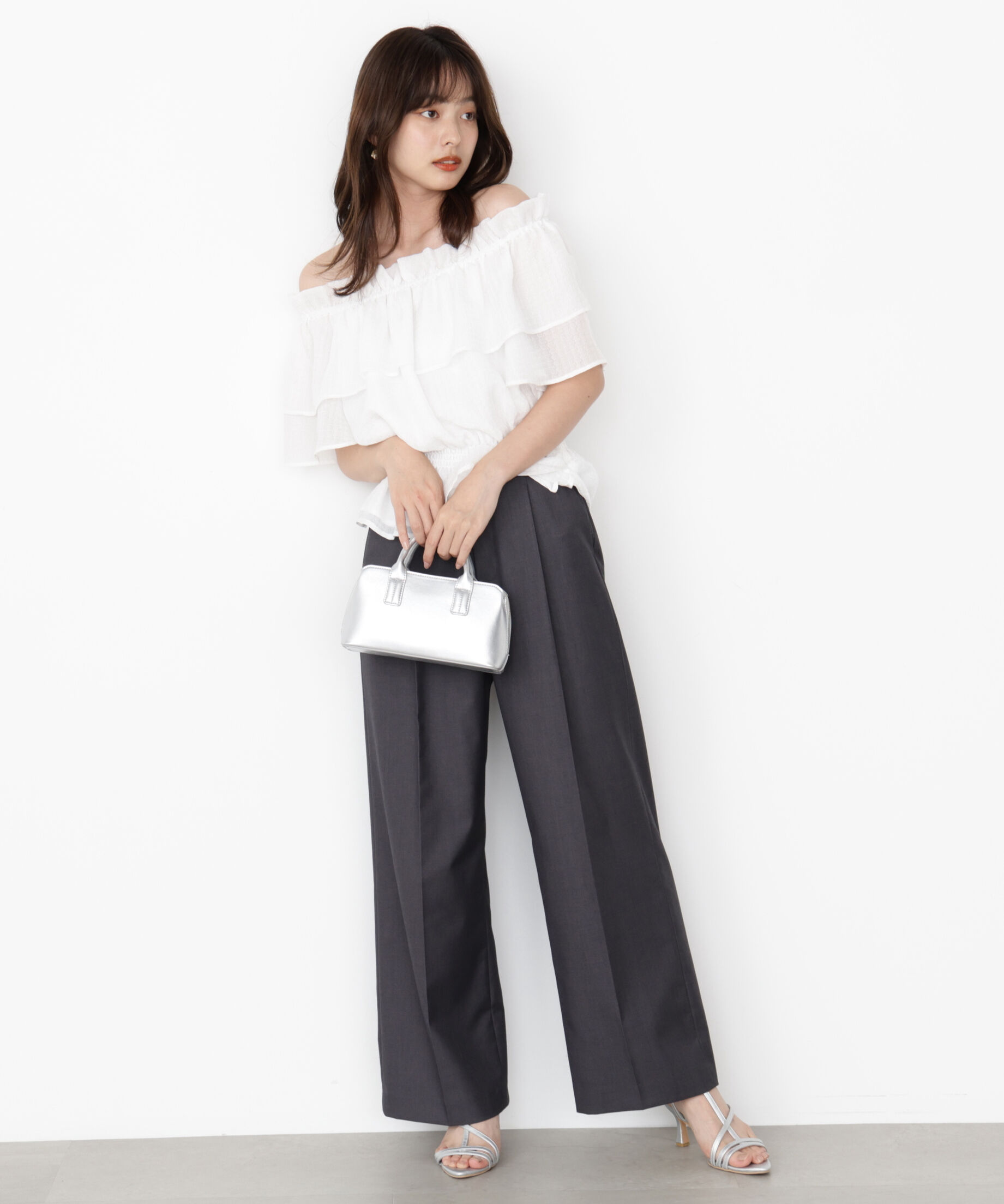 PROPORTION BODY DRESSING「＜ウォッシャブル＞2wayギャザーペプラムブラウス」|シャツ・ブラウス|