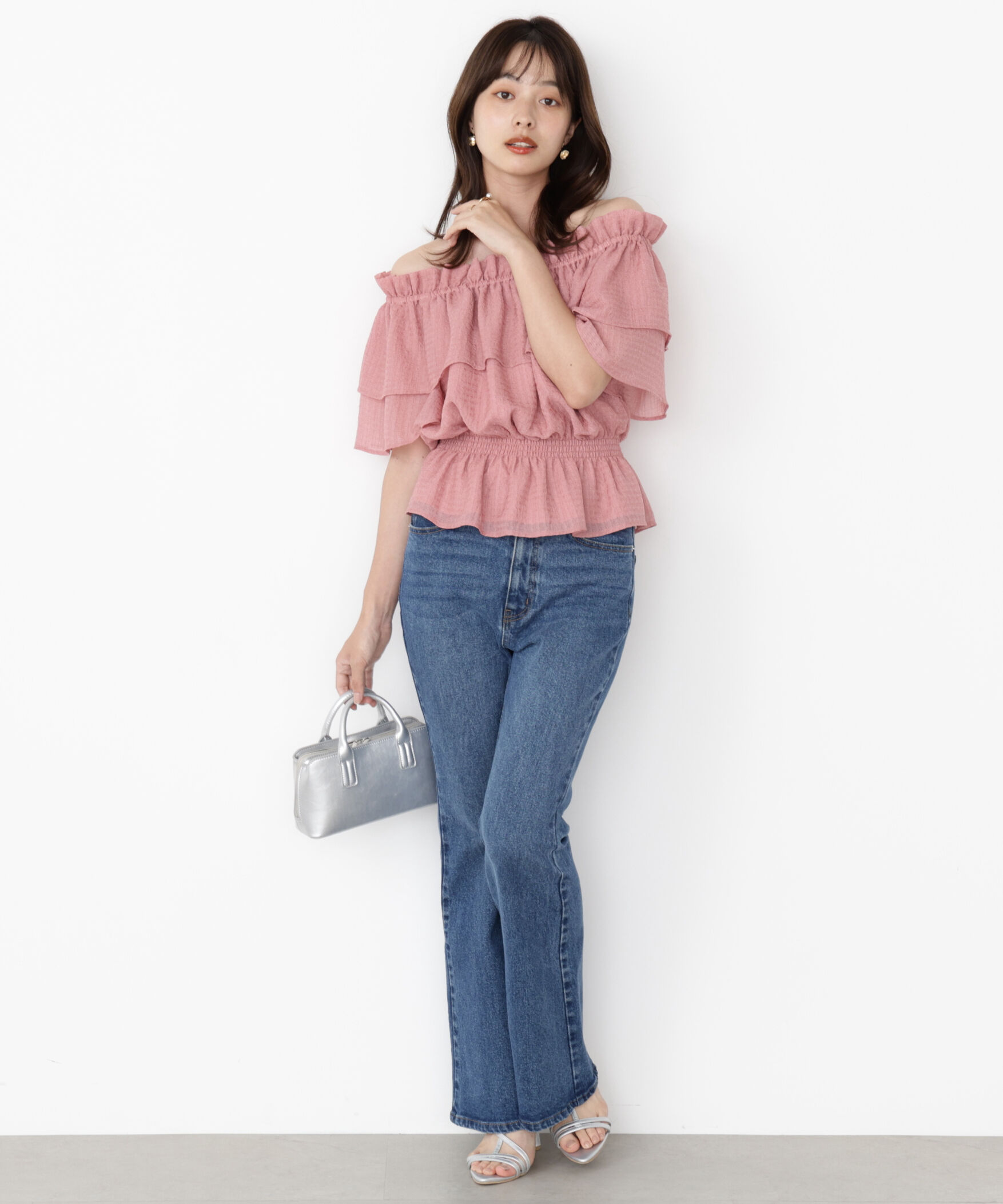 PROPORTION BODY DRESSING「＜ウォッシャブル＞2wayギャザーペプラムブラウス」|シャツ・ブラウス|