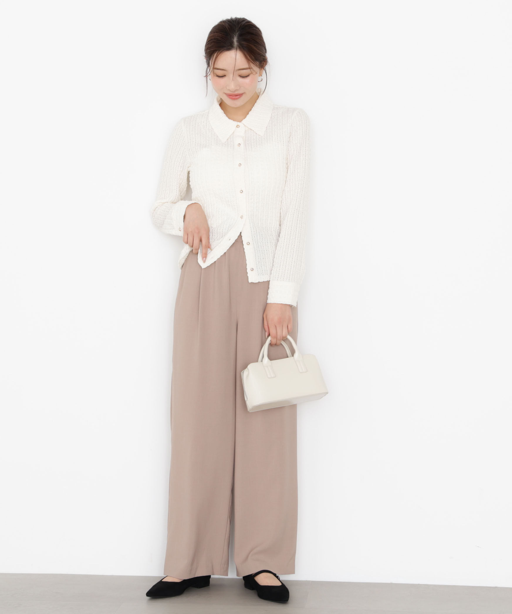 PROPORTION BODY DRESSING「＜ウォッシャブル＞ウエストゴムワイドパンツ 25AW」|その他|