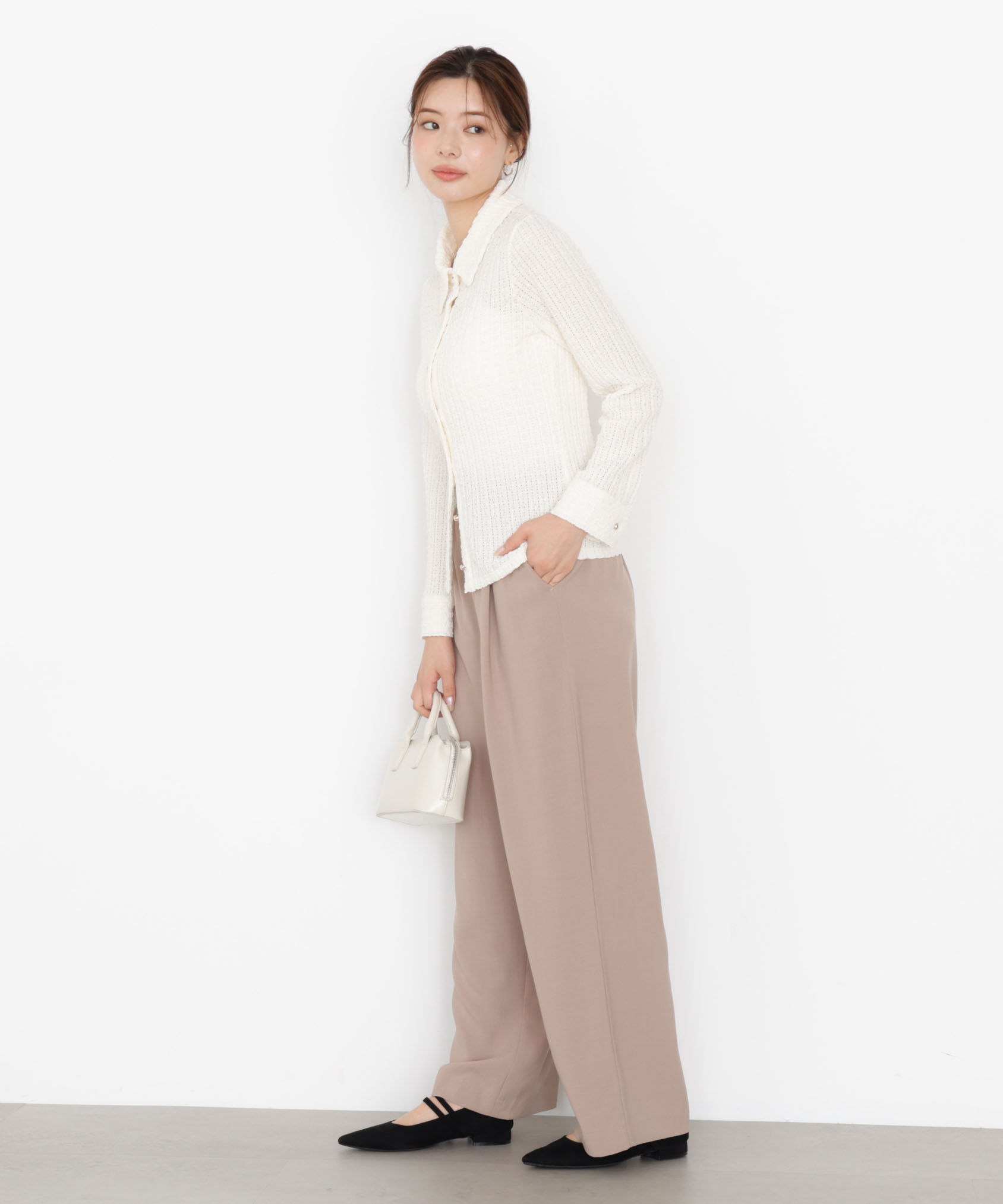 PROPORTION BODY DRESSING「＜ウォッシャブル＞ウエストゴムワイドパンツ 25AW」|その他|