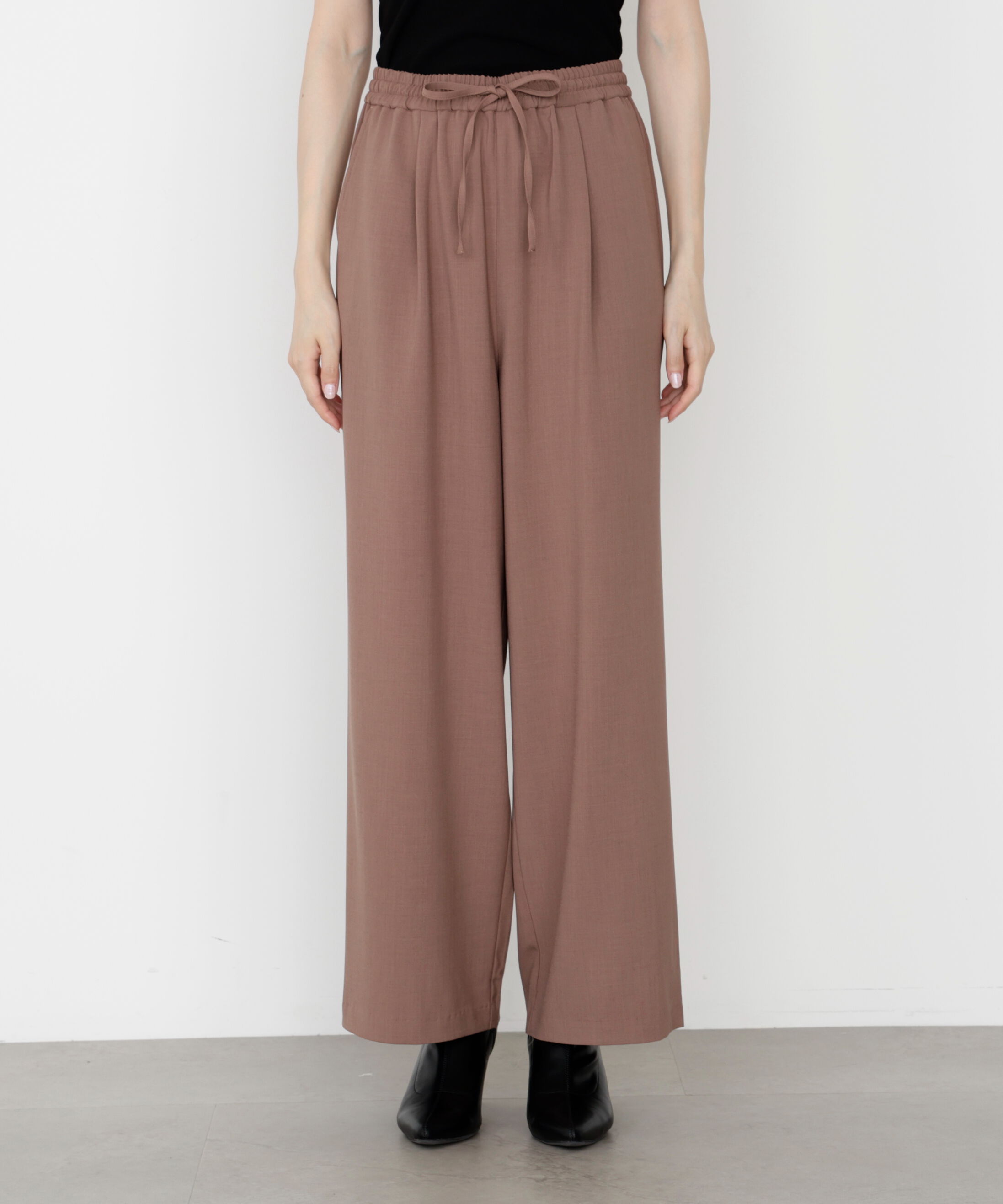 PROPORTION BODY DRESSING「＜ウォッシャブル＞ウエストゴムワイドパンツ 25AW」|その他|