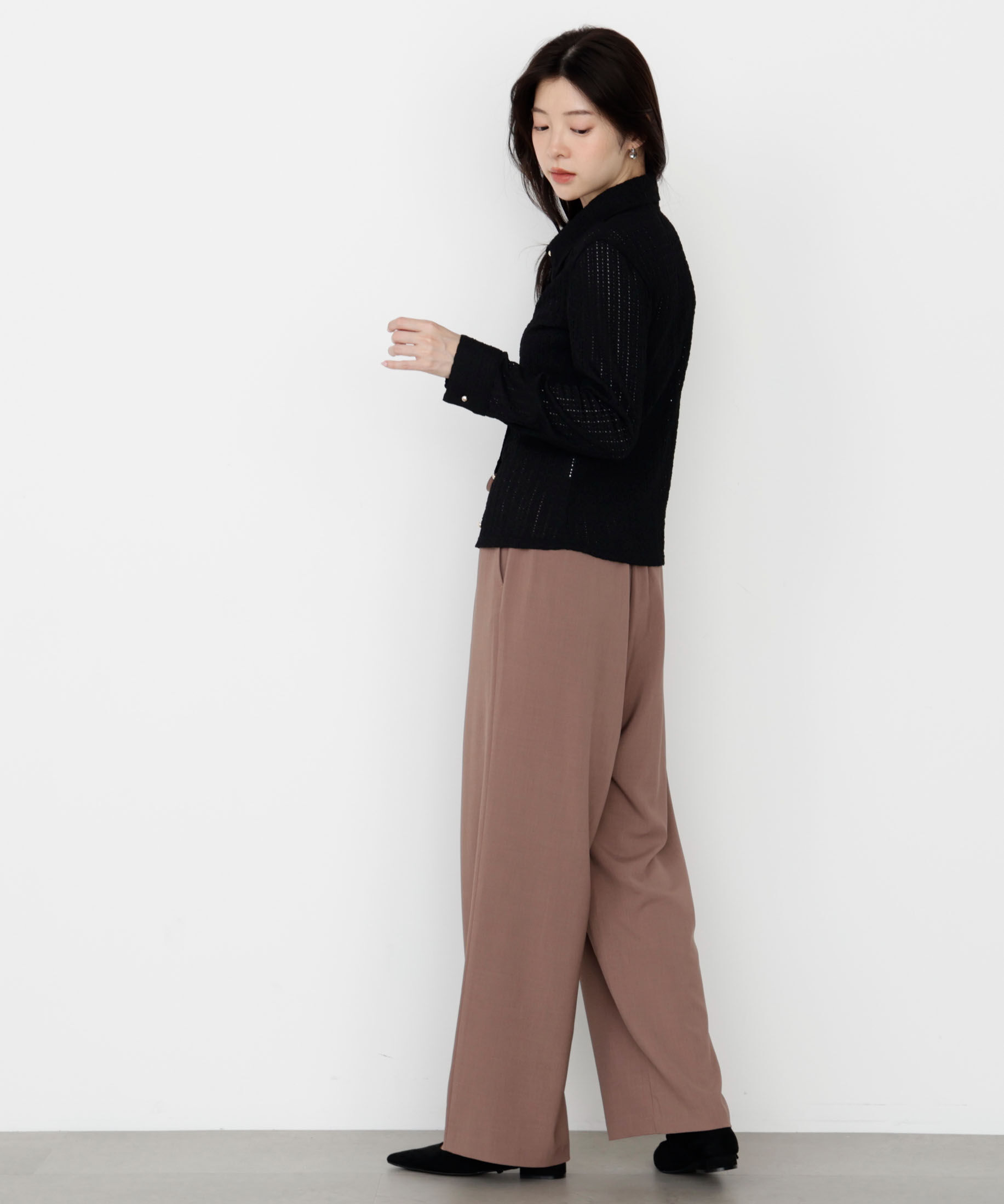 PROPORTION BODY DRESSING「＜ウォッシャブル＞ウエストゴムワイドパンツ 25AW」|その他|