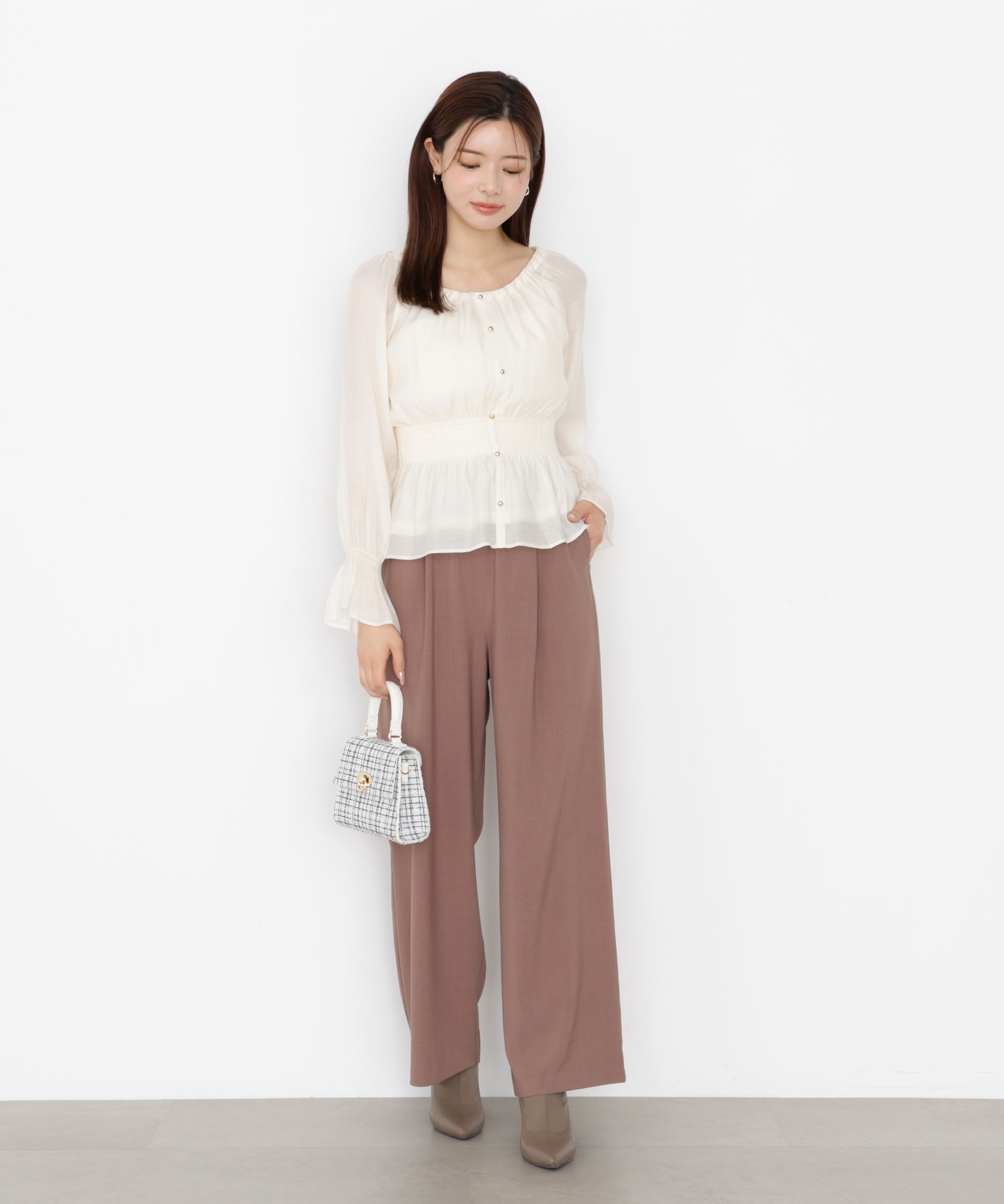 PROPORTION BODY DRESSING「＜ウォッシャブル＞ウエストゴムワイドパンツ 25AW」|その他|