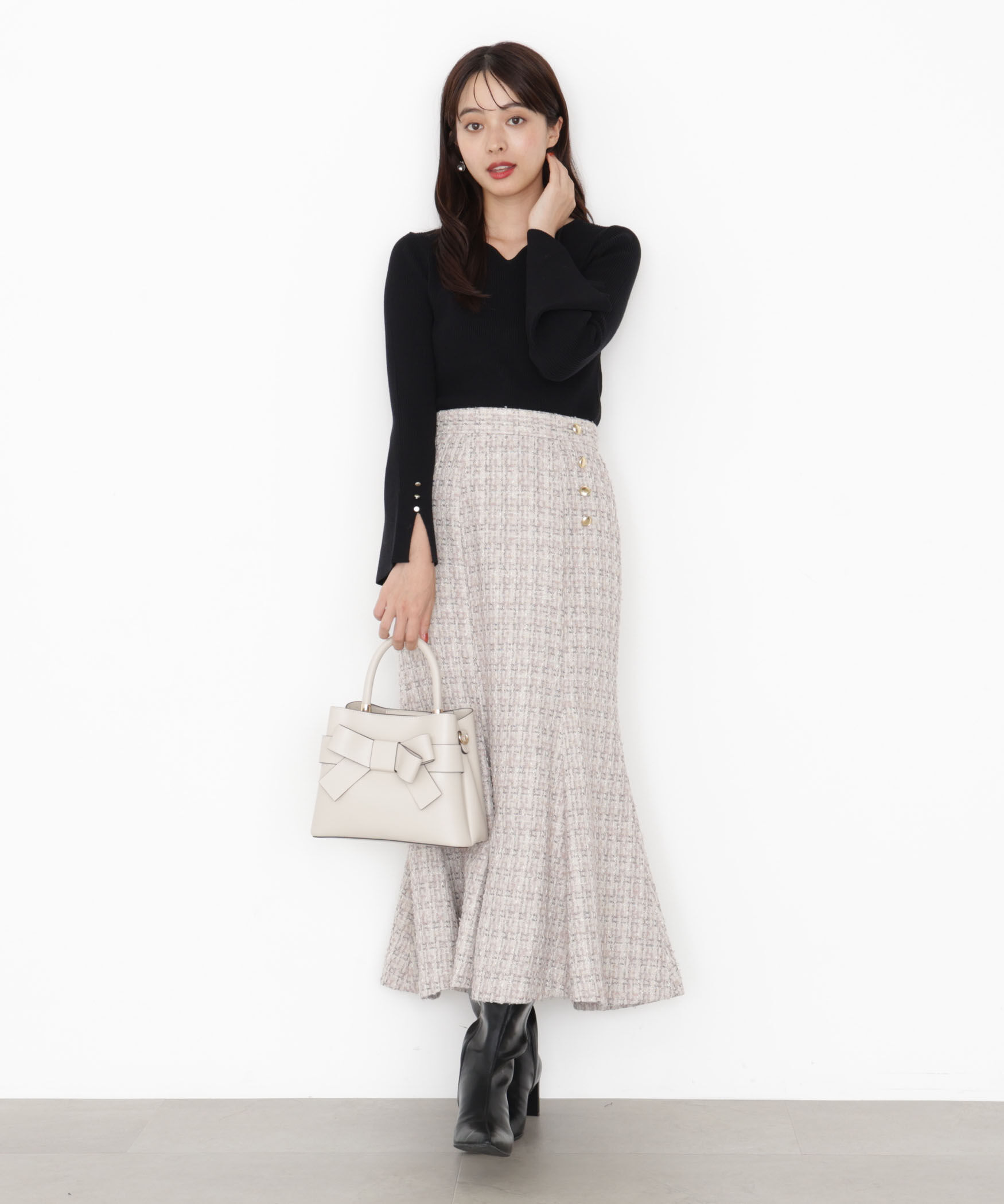 PROPORTION BODY DRESSING「ラメツイードマーメイドスカート 25AW」|スカート|