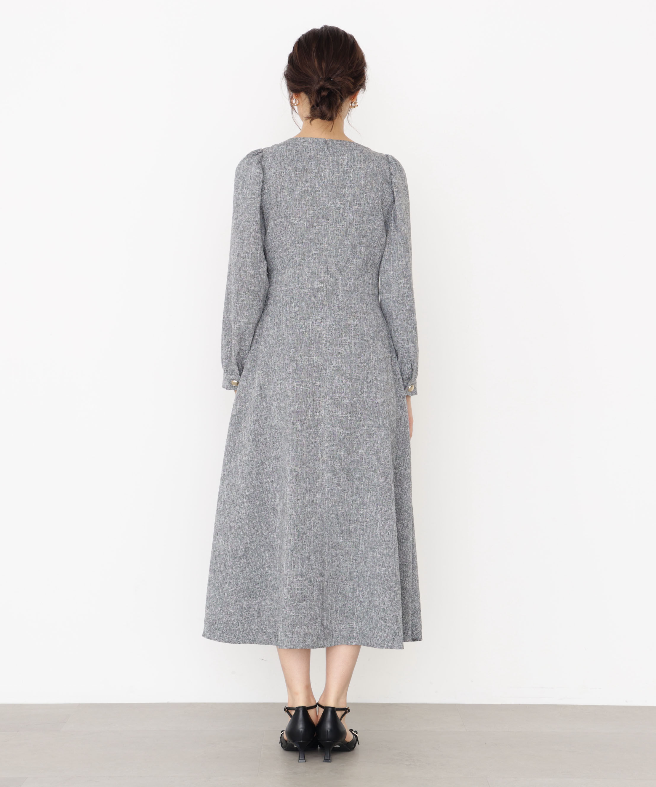 PROPORTION BODY DRESSING「フロント釦ツイードワンピース 25AW」|ワンピース|