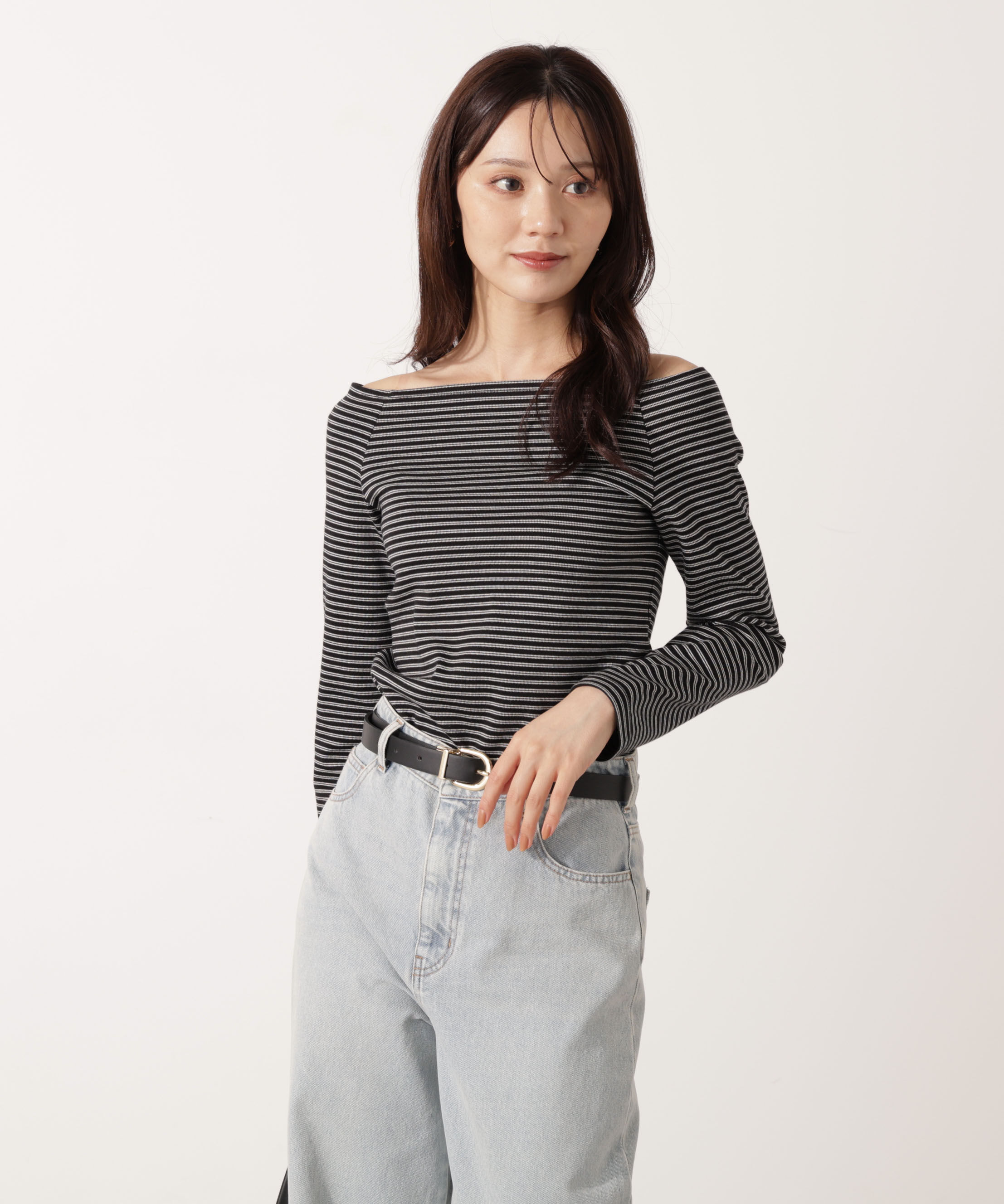 PROPORTION BODY DRESSING「＜ハンドウォッシャブル＞オフショルカットソー」|Tシャツ・カットソー|