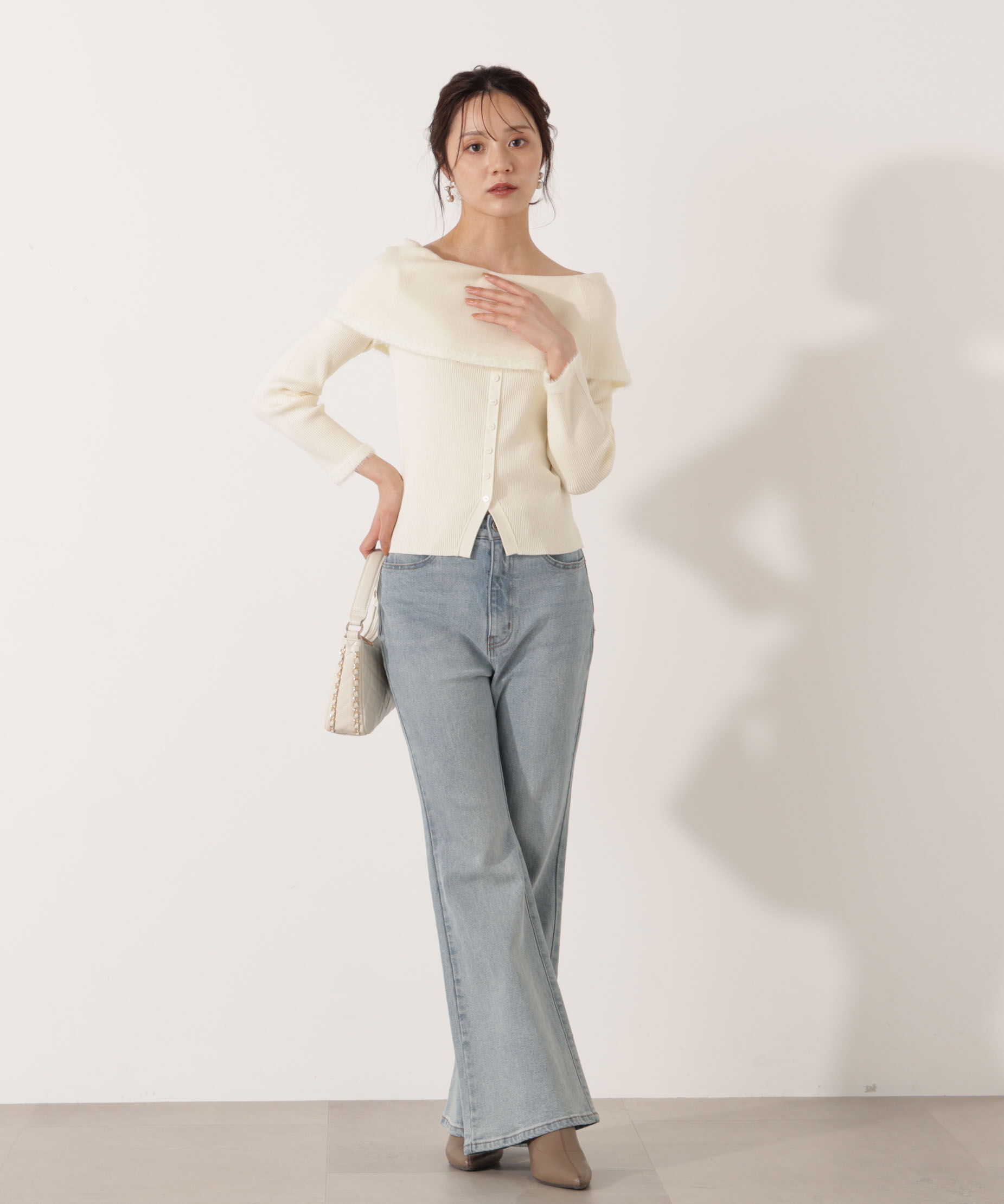 PROPORTION BODY DRESSING「ポイントフェザーオフショルニット」|ニット・セーター|