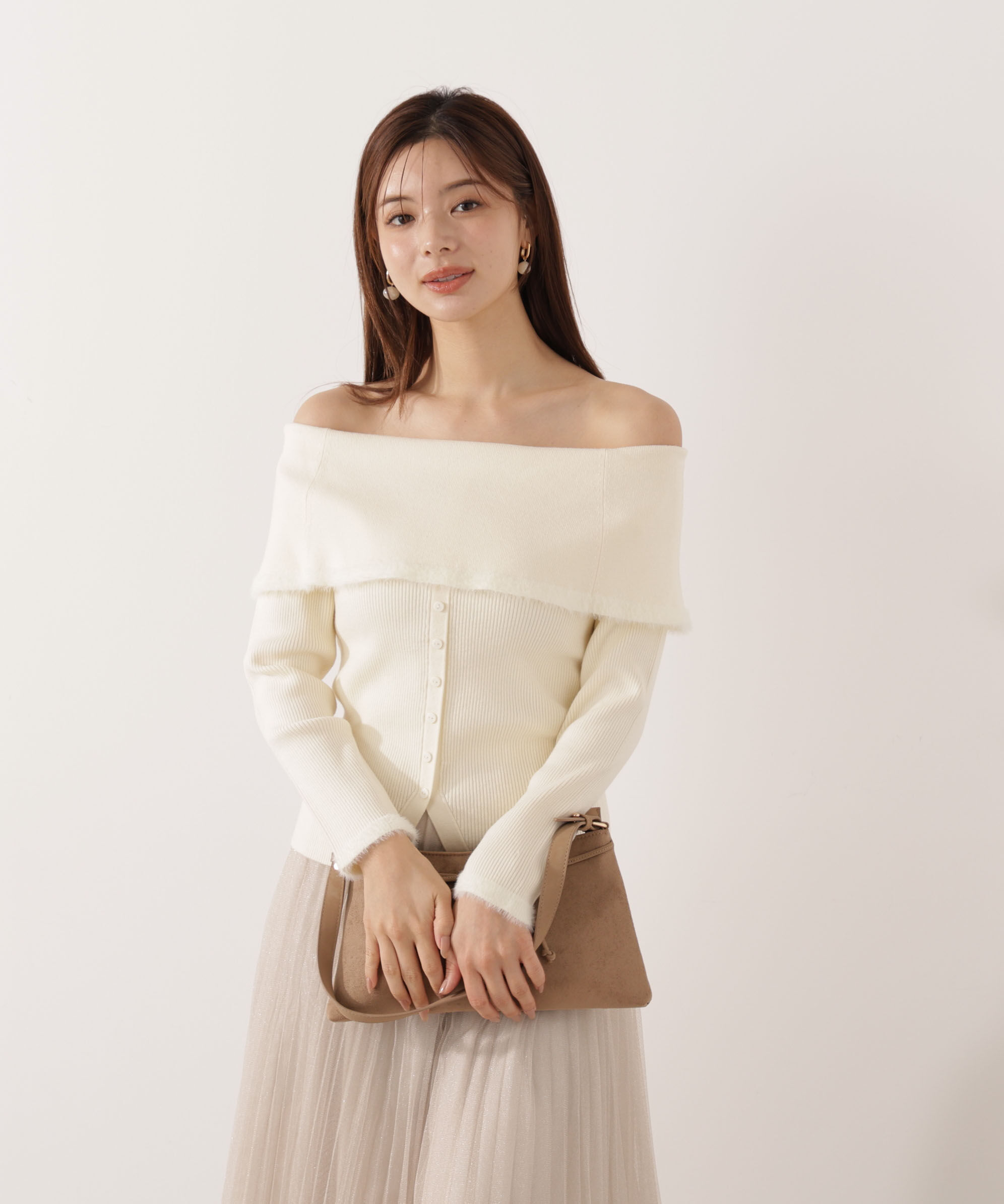 PROPORTION BODY DRESSING「ポイントフェザーオフショルニット」|ニット・セーター|