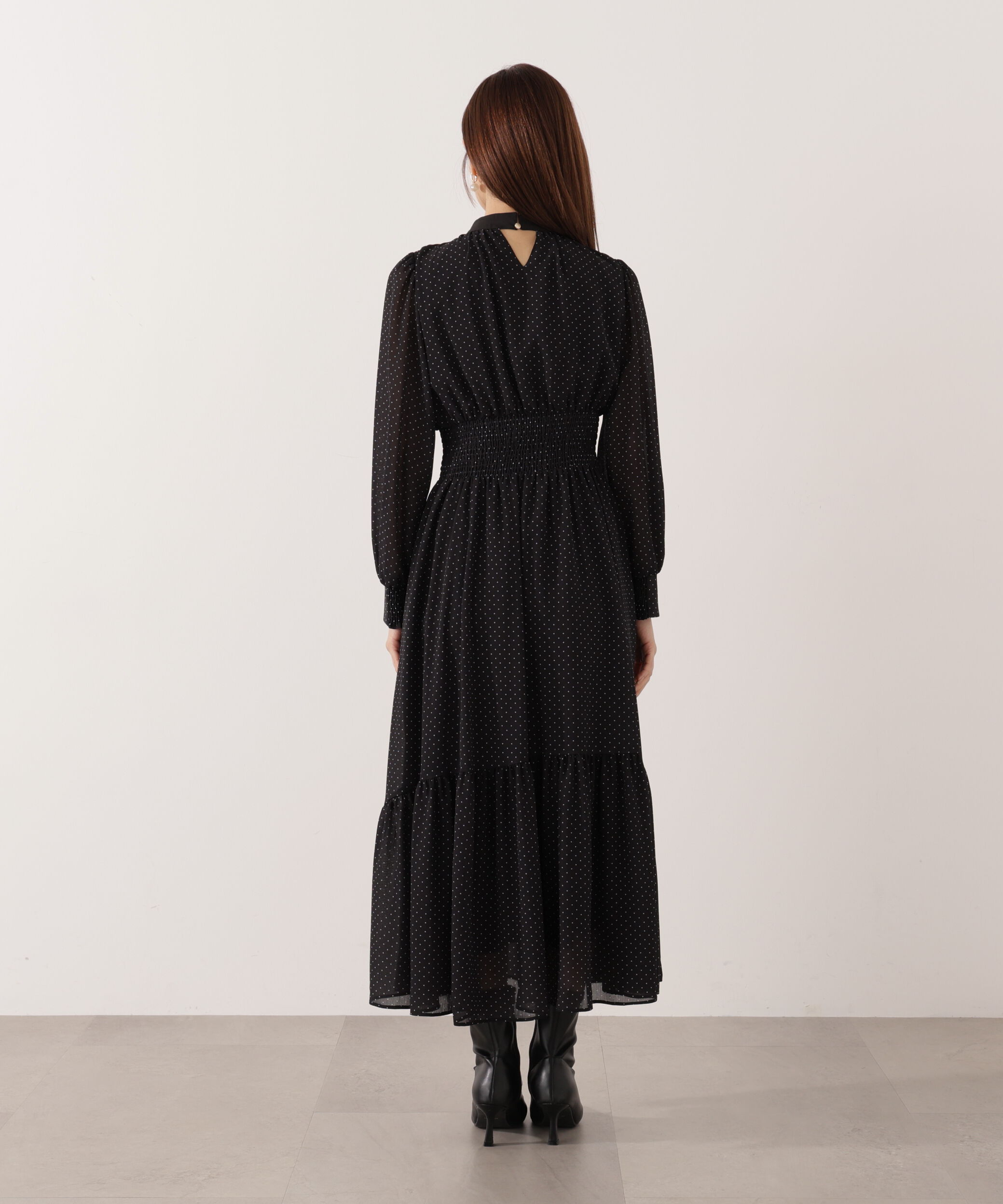 PROPORTION BODY DRESSING「タイ付きウエストシャーリングワンピース」|ワンピース|