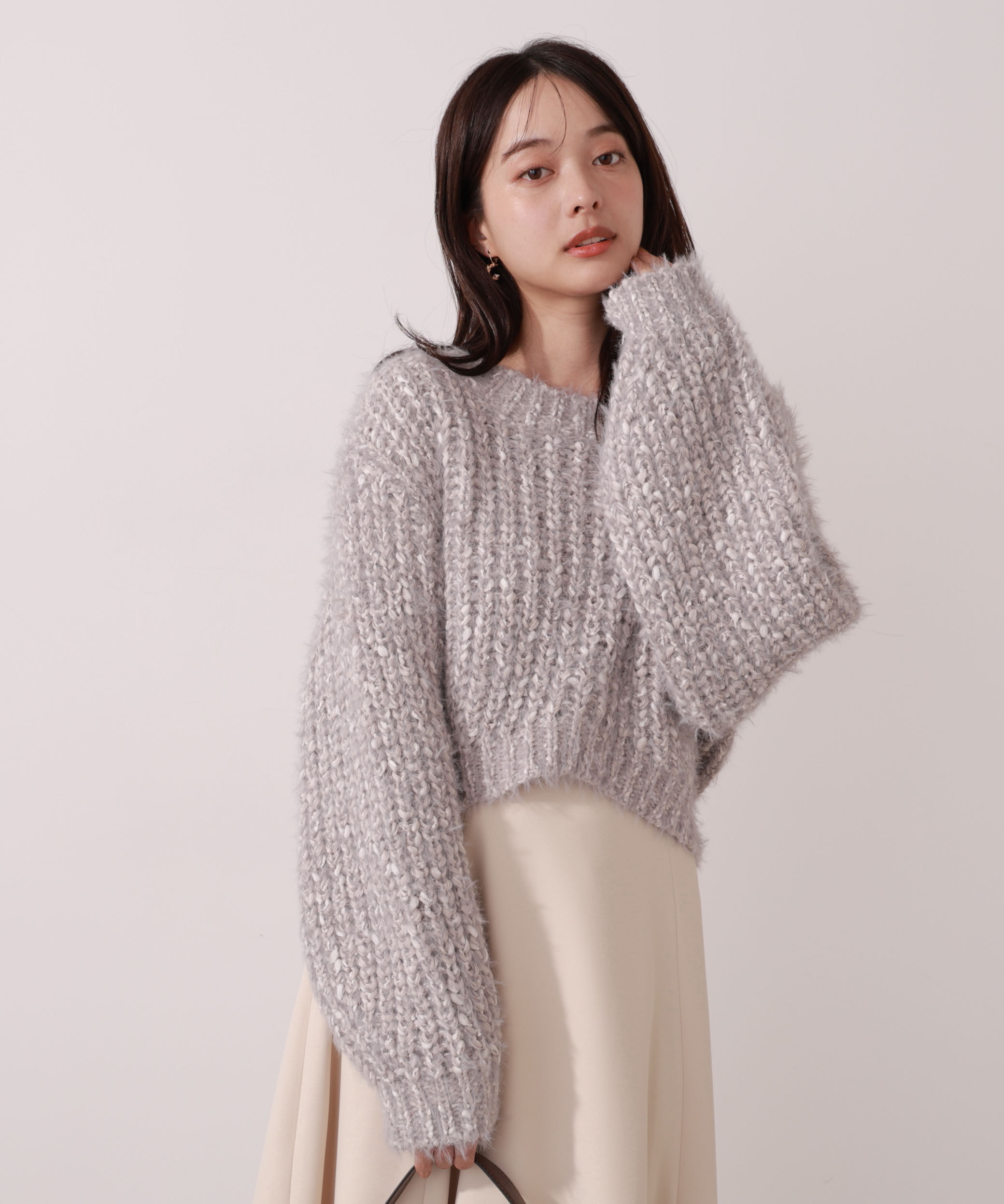 PROPORTION BODY DRESSING「ローゲージざっくりニット」|ニット・セーター|グレー1