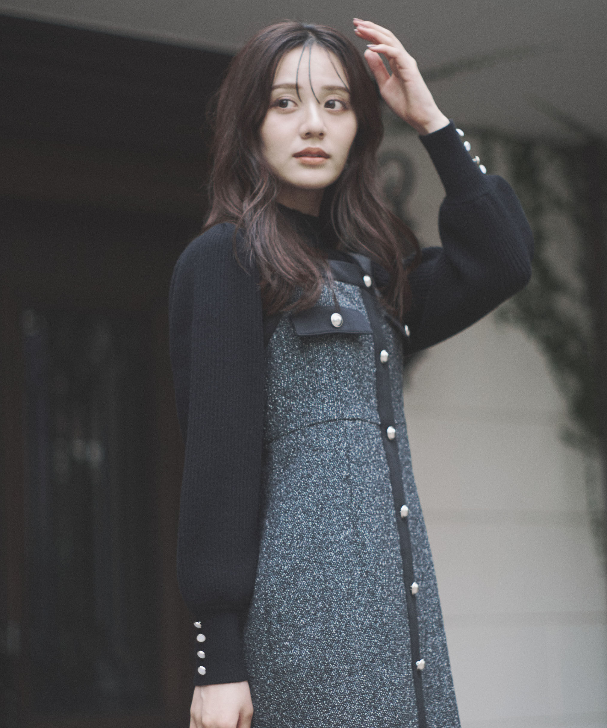 PROPORTION BODY DRESSING「＜ハンドウォッシャブル＞ハイネックボリュームスリーブニット 25AW」|ニット・セーター|ブラック
