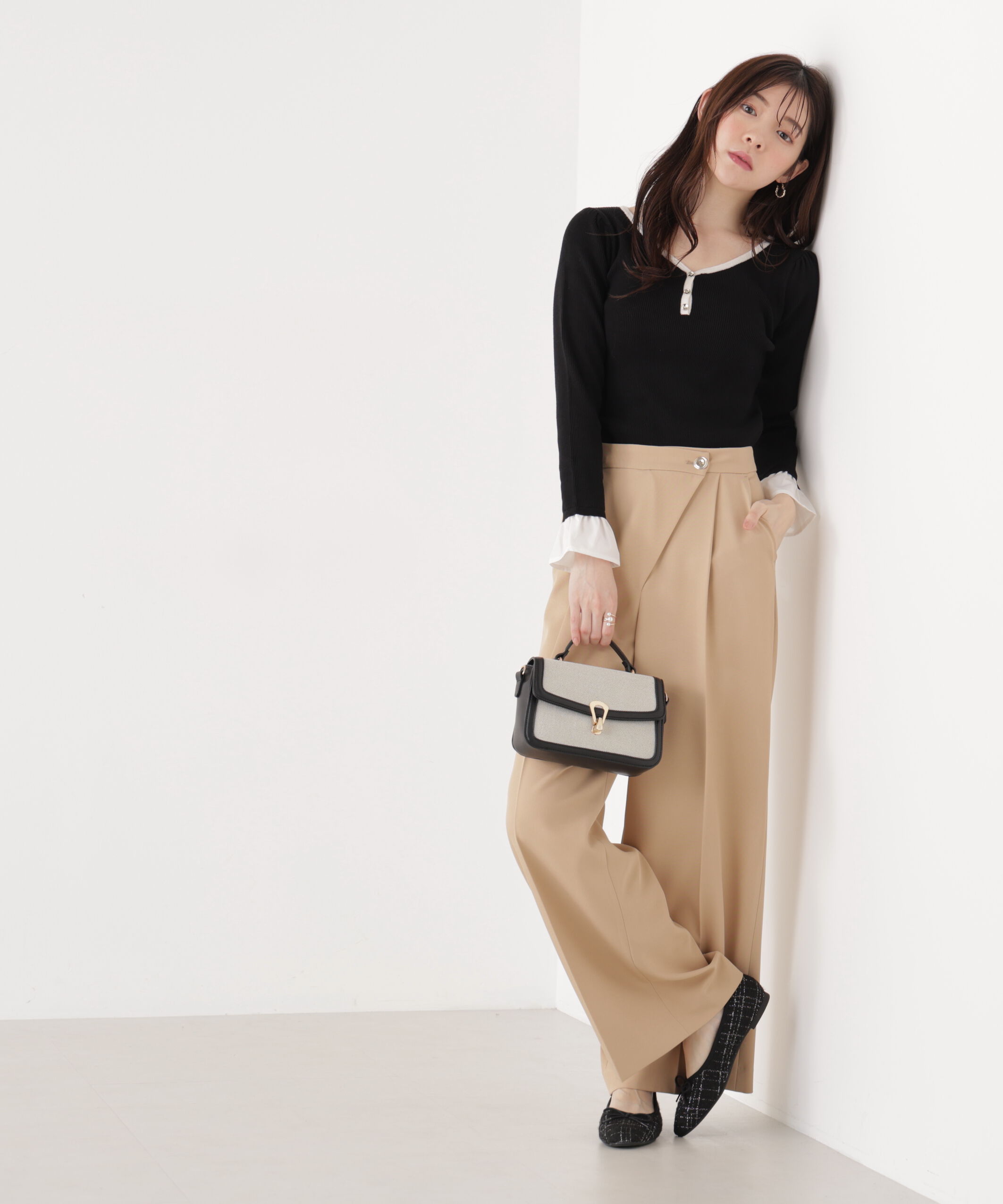 PROPORTION BODY DRESSING「異素材スリーブニット 25AW」|ニット・セーター|