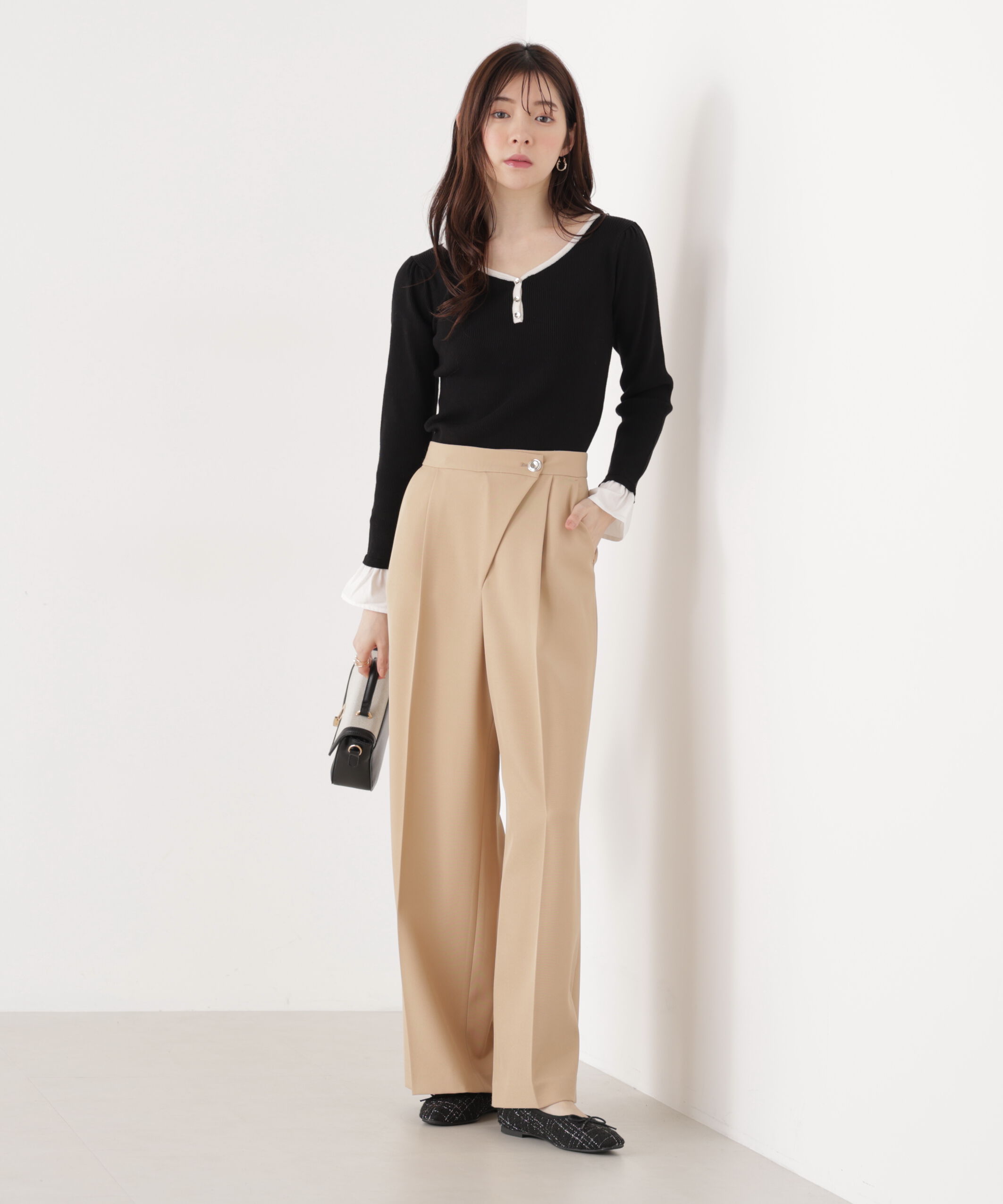 PROPORTION BODY DRESSING「異素材スリーブニット 25AW」|ニット・セーター|