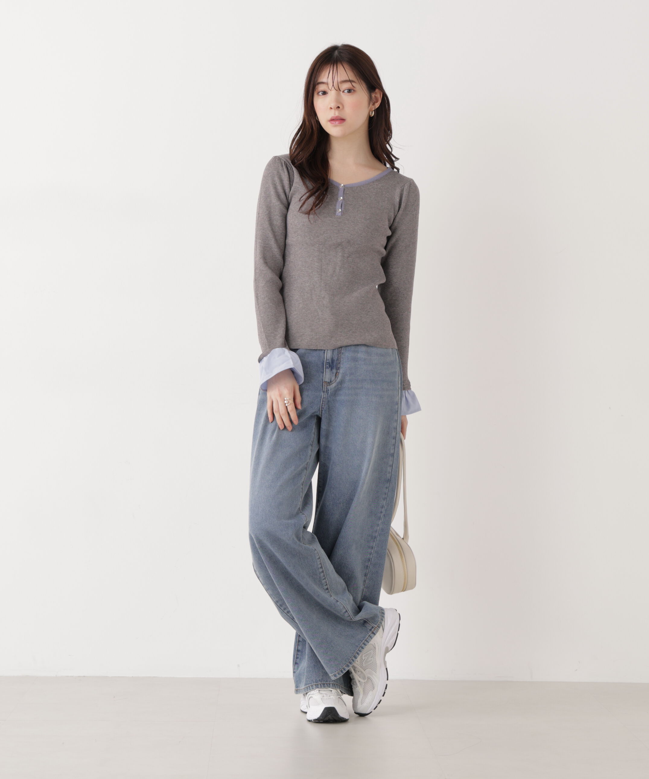 PROPORTION BODY DRESSING「異素材スリーブニット 25AW」|ニット・セーター|