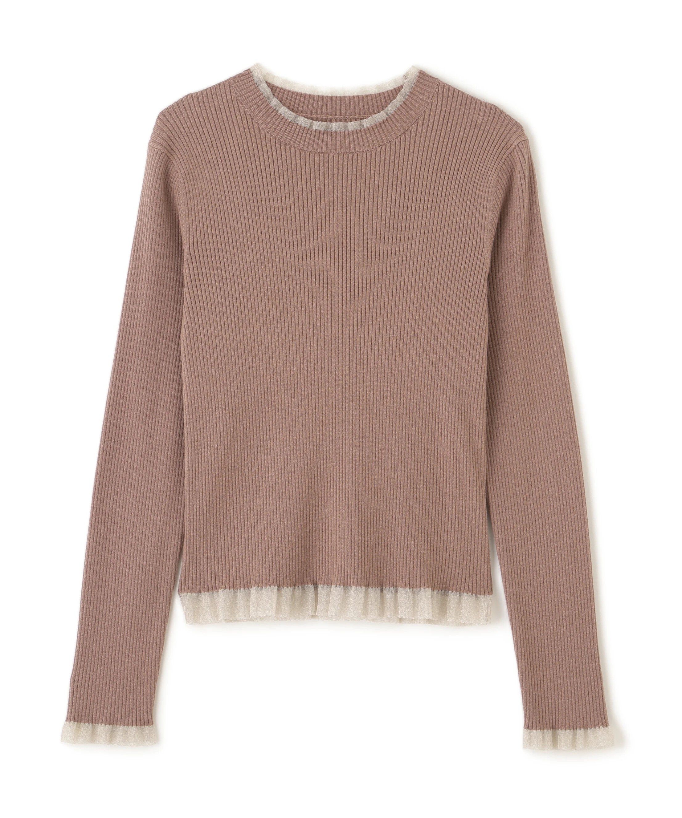 PROPORTION BODY DRESSING「部分シアーリブニット 25AW 」|ニット・セーター|