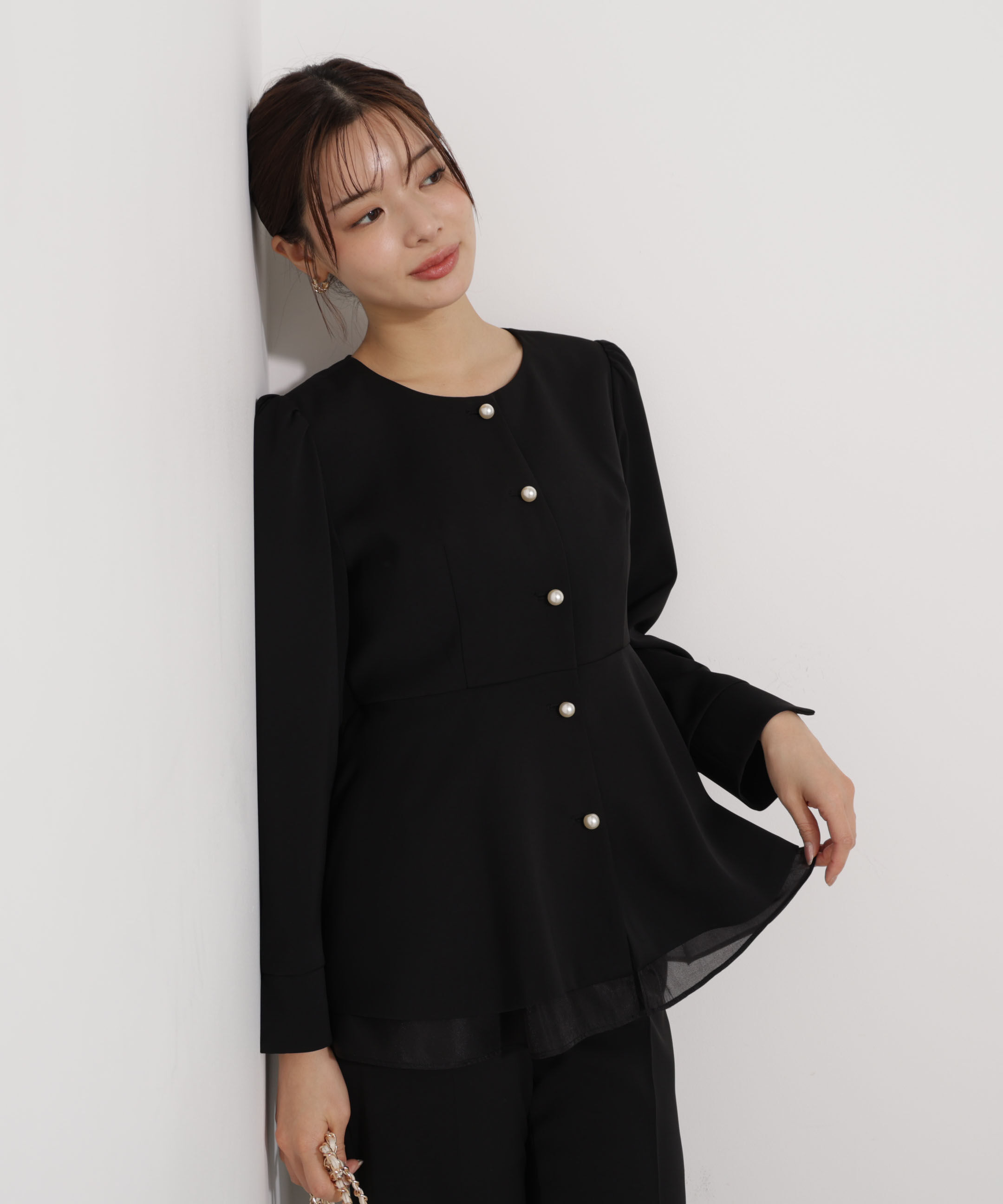 PROPORTION BODY DRESSING「＜セットアップ対応＞ペプラムジャケット」|ブルゾン・スタジャン|