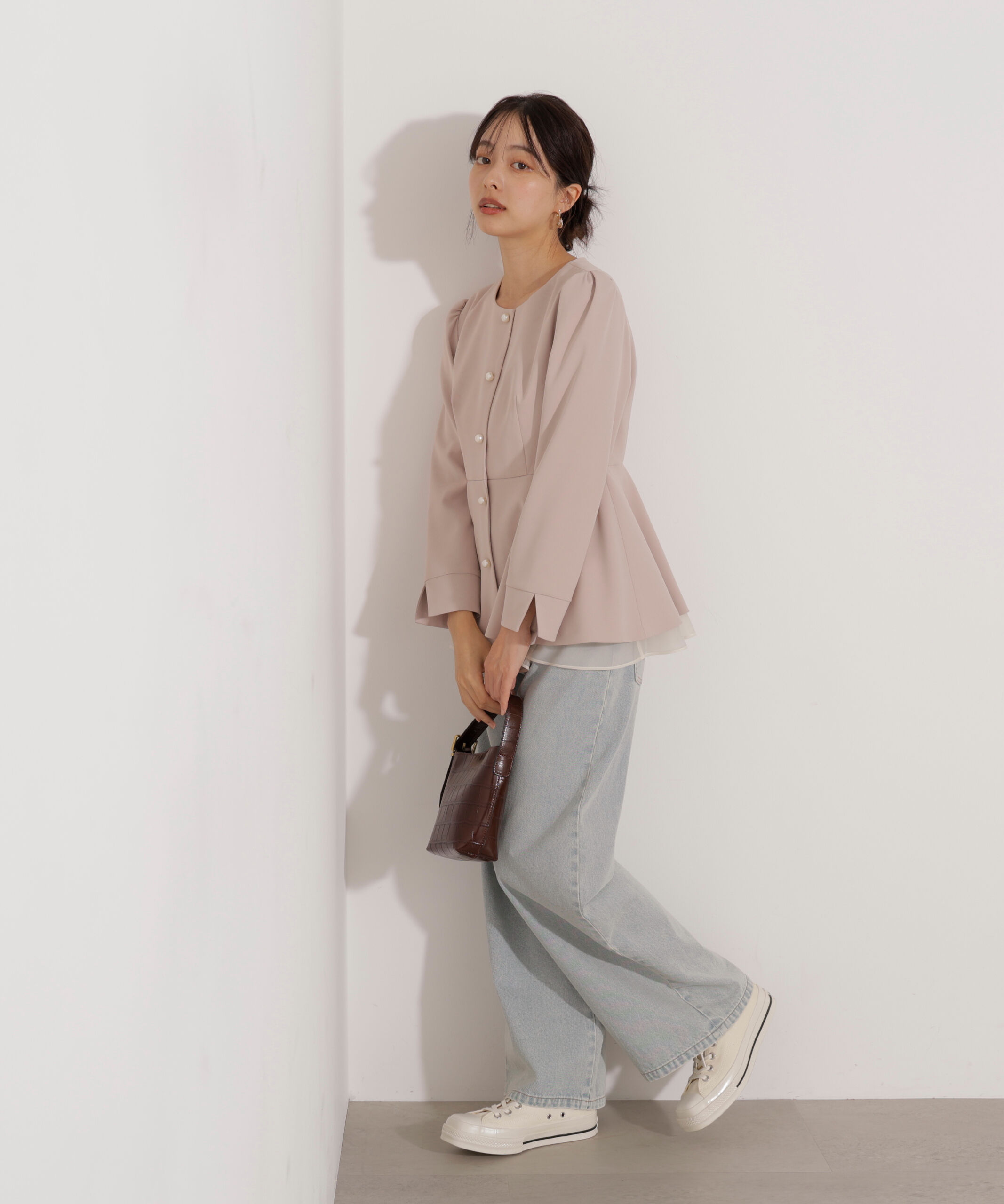 PROPORTION BODY DRESSING「＜セットアップ対応＞ペプラムジャケット」|ブルゾン・スタジャン|