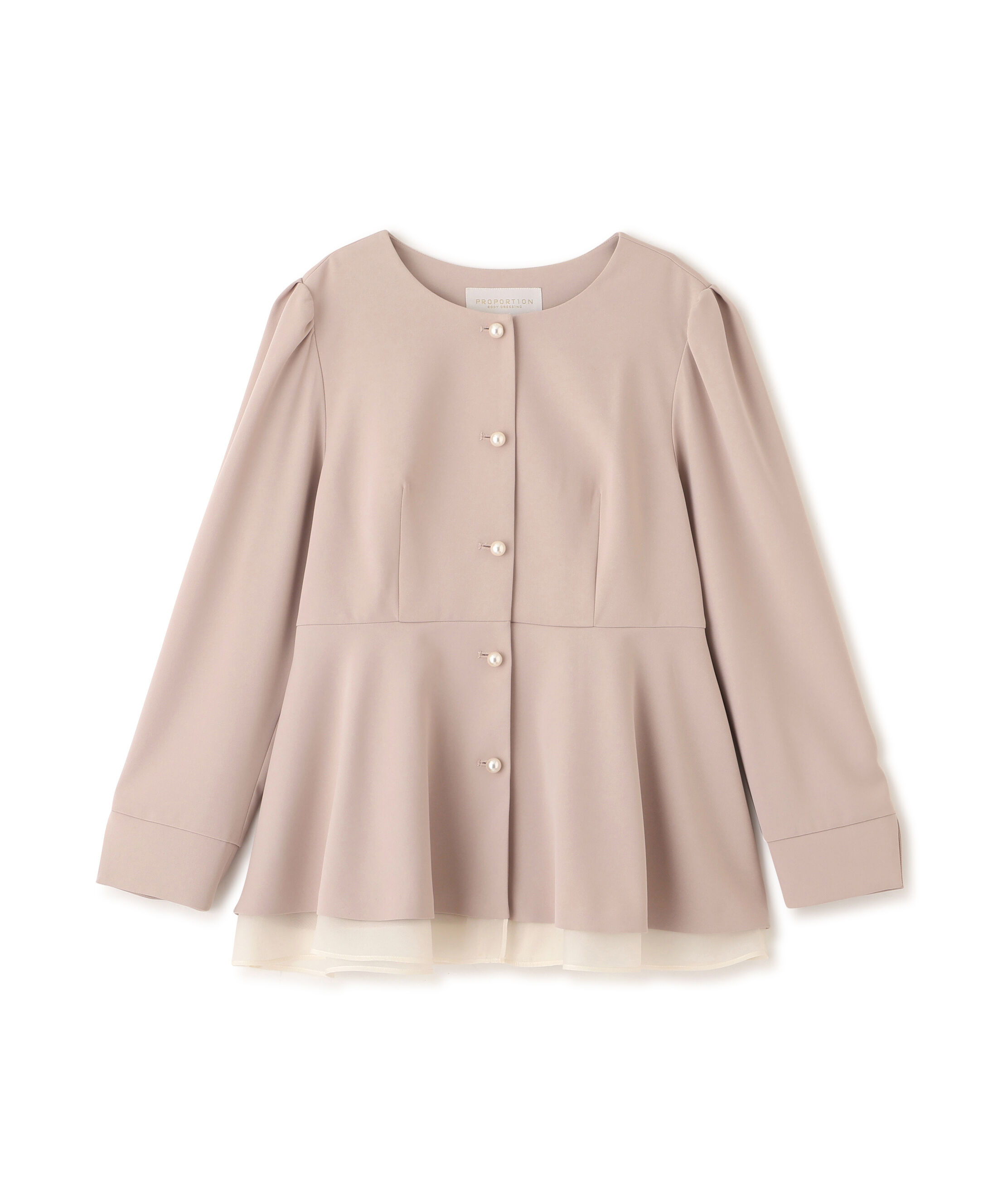 PROPORTION BODY DRESSING「＜セットアップ対応＞ペプラムジャケット」|ブルゾン・スタジャン|