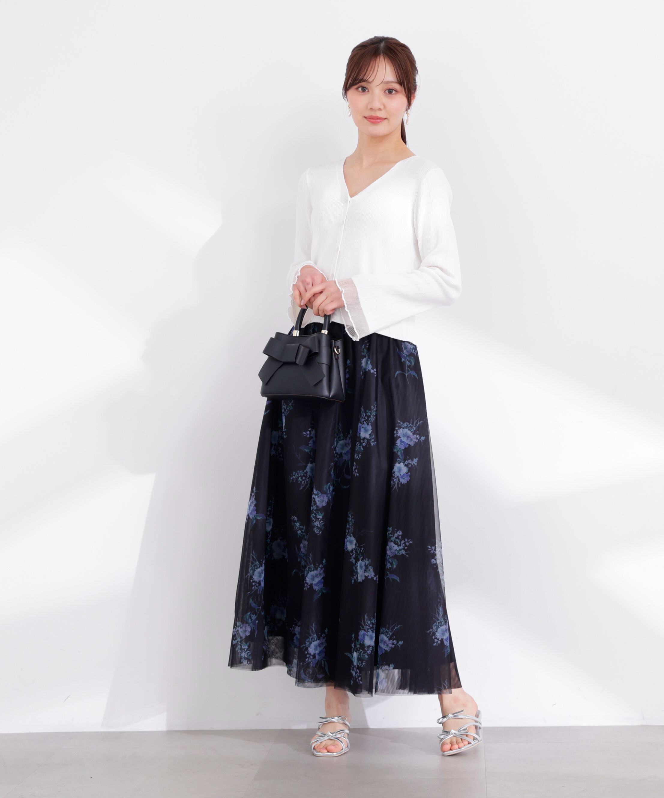 PROPORTION BODY DRESSING「部分シアーリブカーディガン 26SS」|カーディガン|