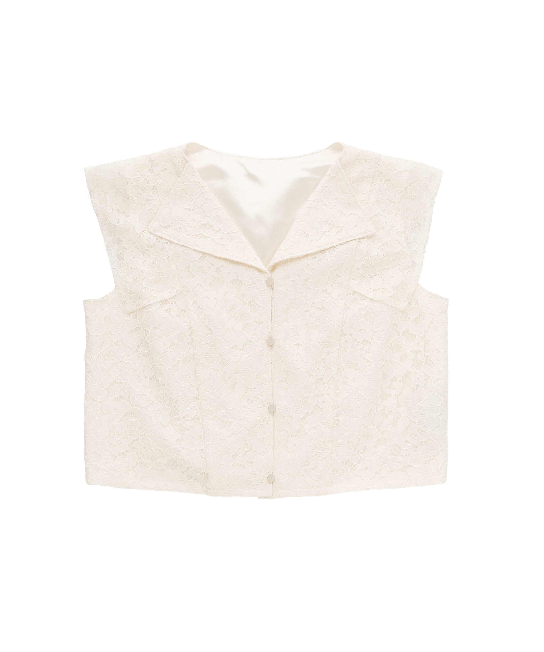 PROPORTION BODY DRESSING「衿付きレースブラウス 26SS」|シャツ・ブラウス|