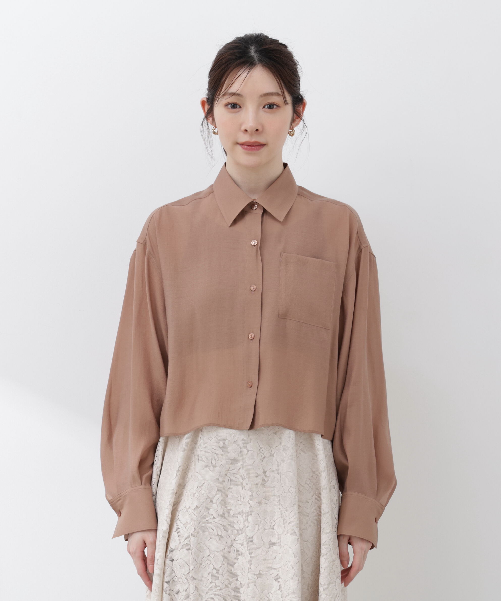 PROPORTION BODY DRESSING「短丈シアーシャツ 26SS」|シャツ・ブラウス|