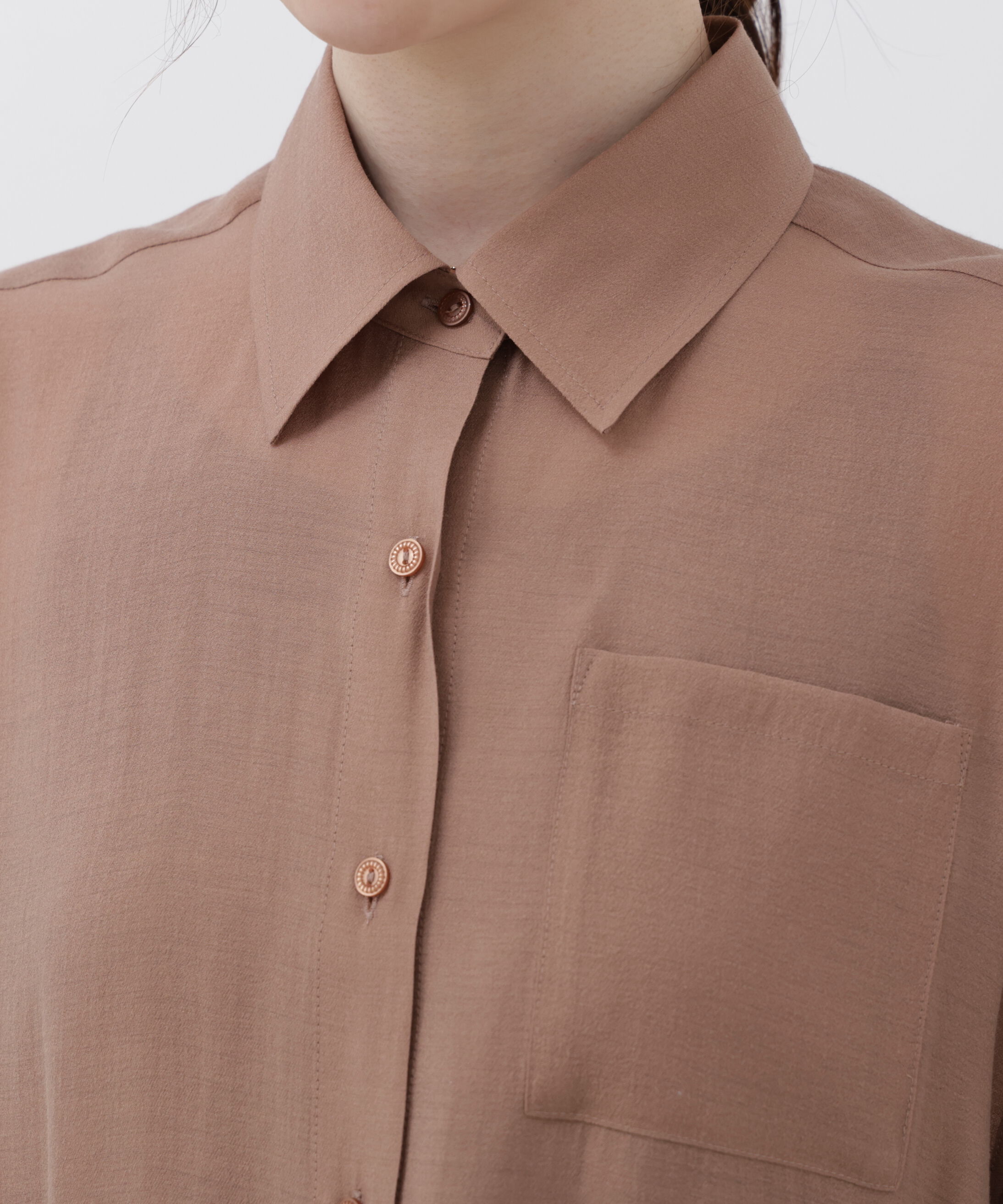 PROPORTION BODY DRESSING「短丈シアーシャツ 26SS」|シャツ・ブラウス|