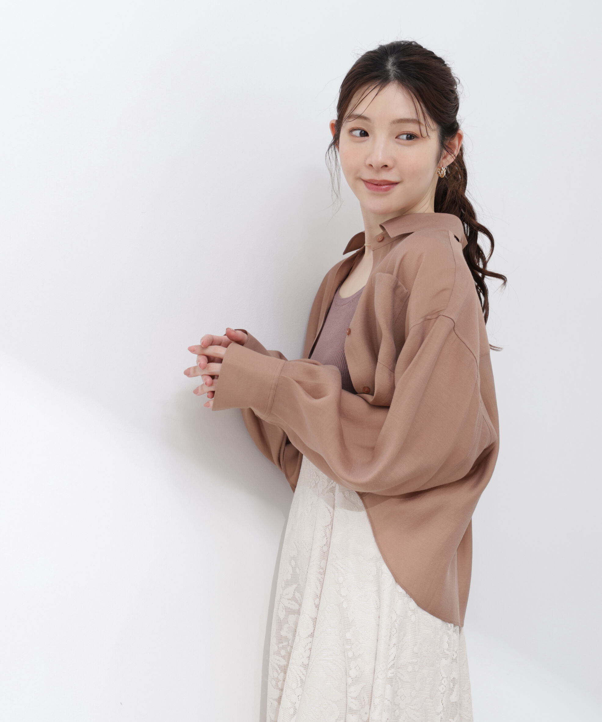 PROPORTION BODY DRESSING「短丈シアーシャツ 26SS」|シャツ・ブラウス|