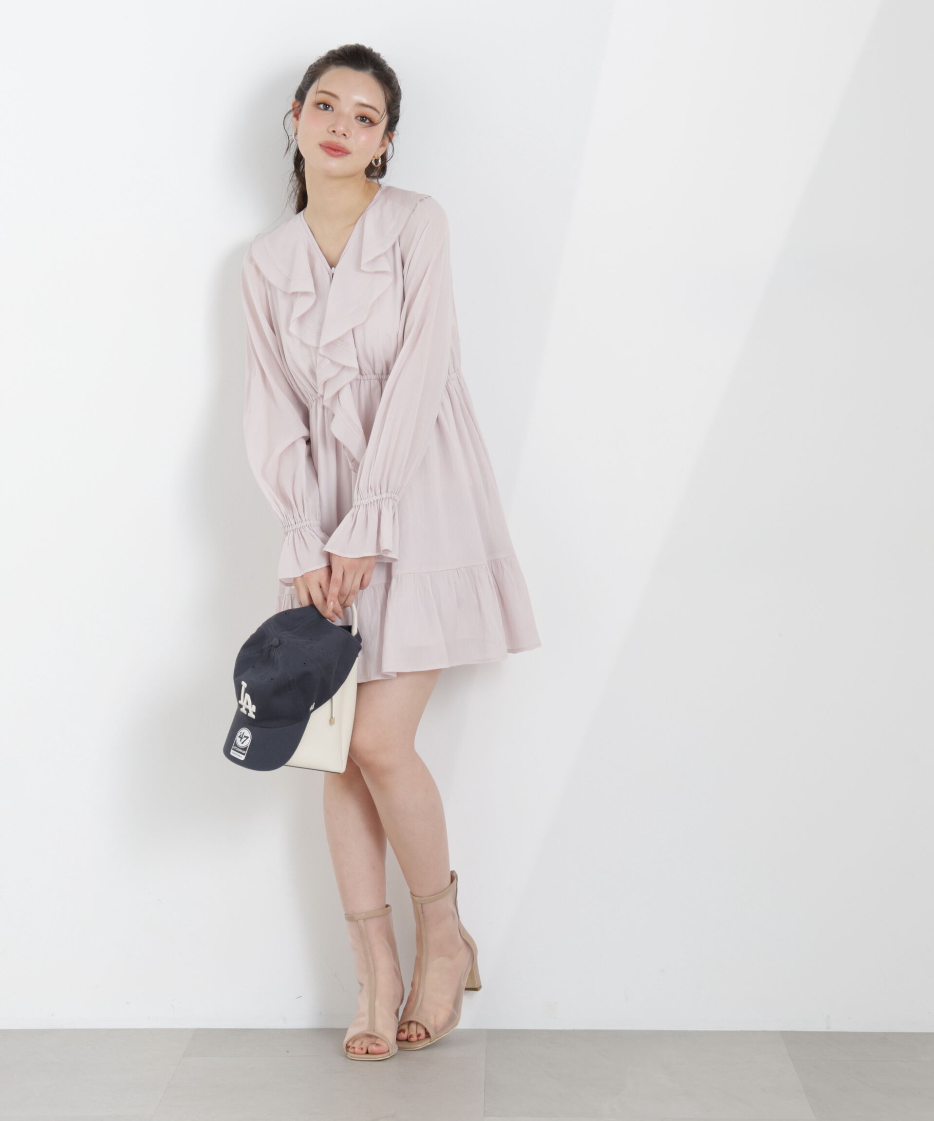 PROPORTION BODY DRESSING「《EDIT COLOGNE》ラッフルミニワンピース　26SS」|ワンピース|