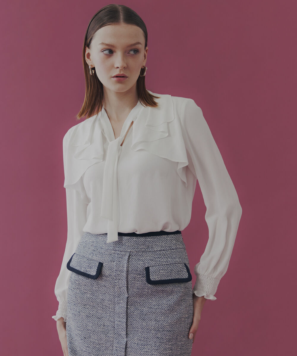  「ラッフルボウタイブラウス」|シャツ・ブラウス|