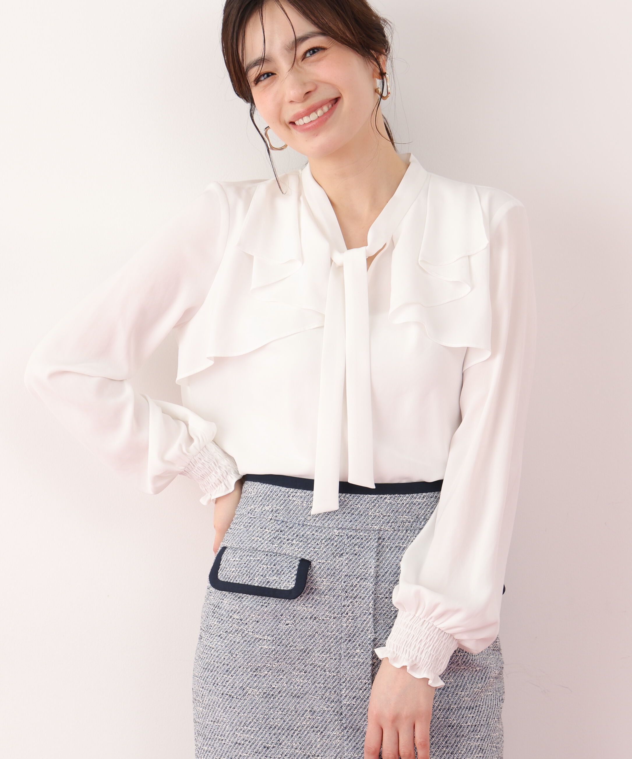  「ラッフルボウタイブラウス」|シャツ・ブラウス|