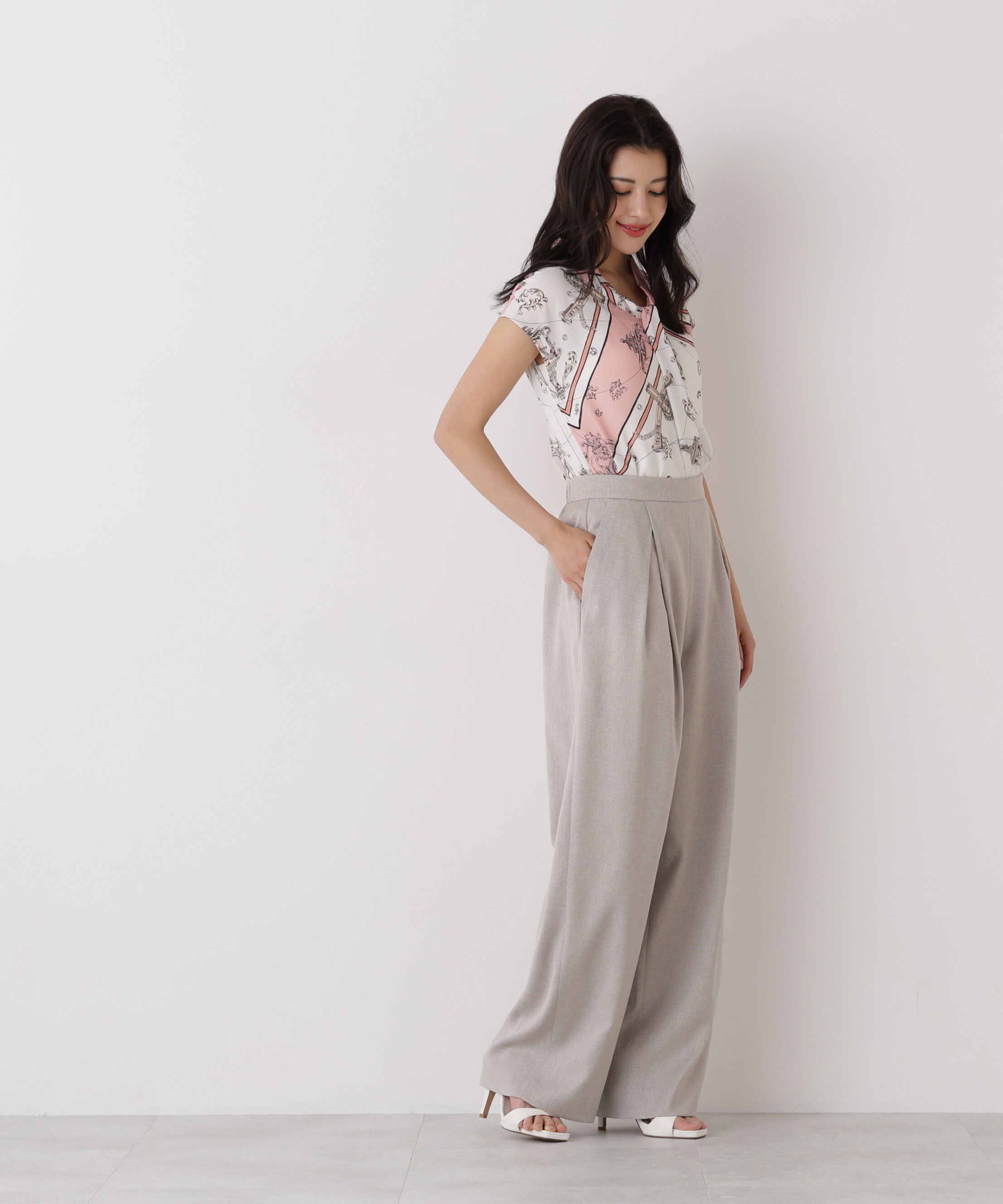  「<追加生産予約>バロックスカーフプリントブラウス」|シャツ・ブラウス|