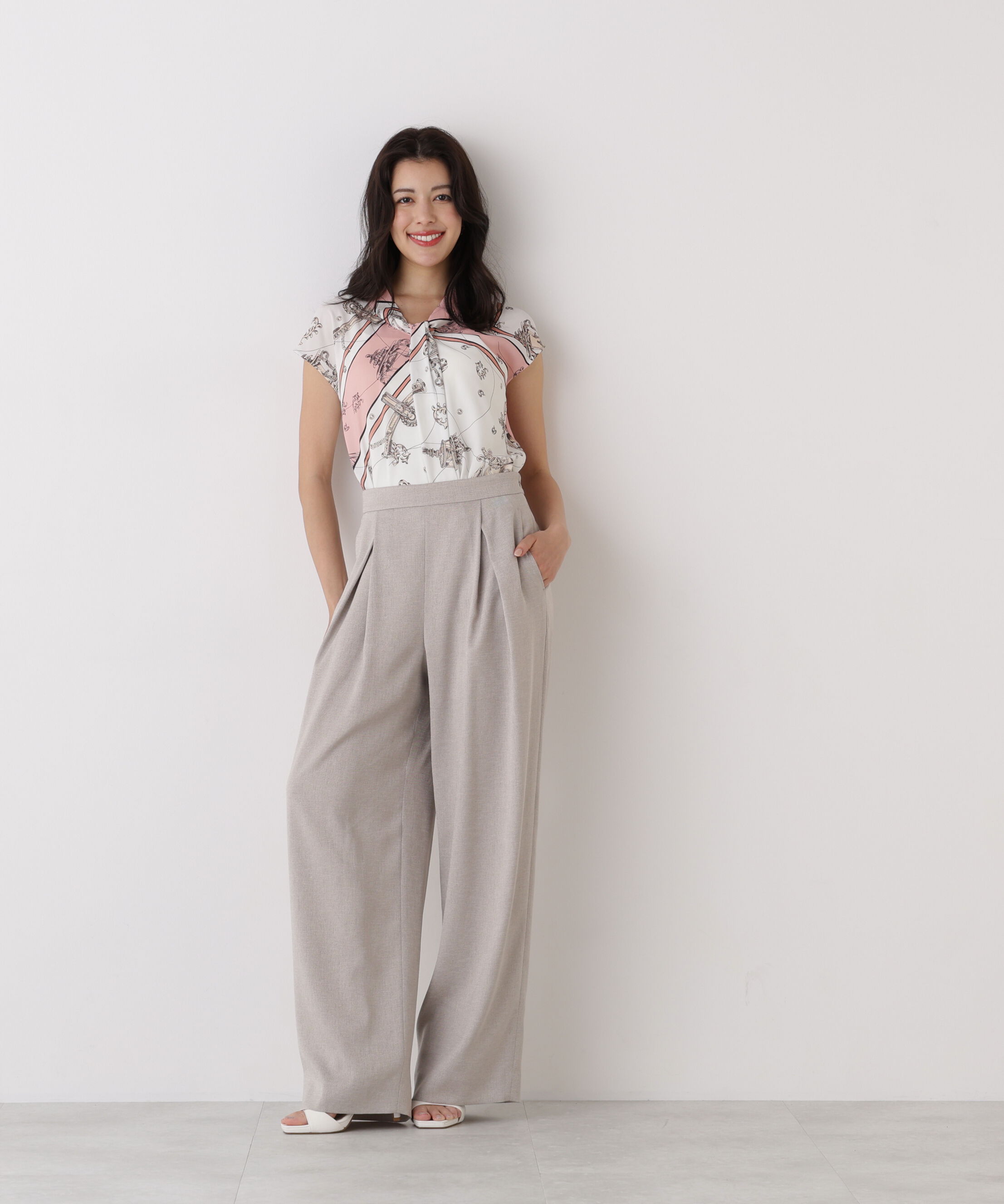  「<追加生産予約>バロックスカーフプリントブラウス」|シャツ・ブラウス|