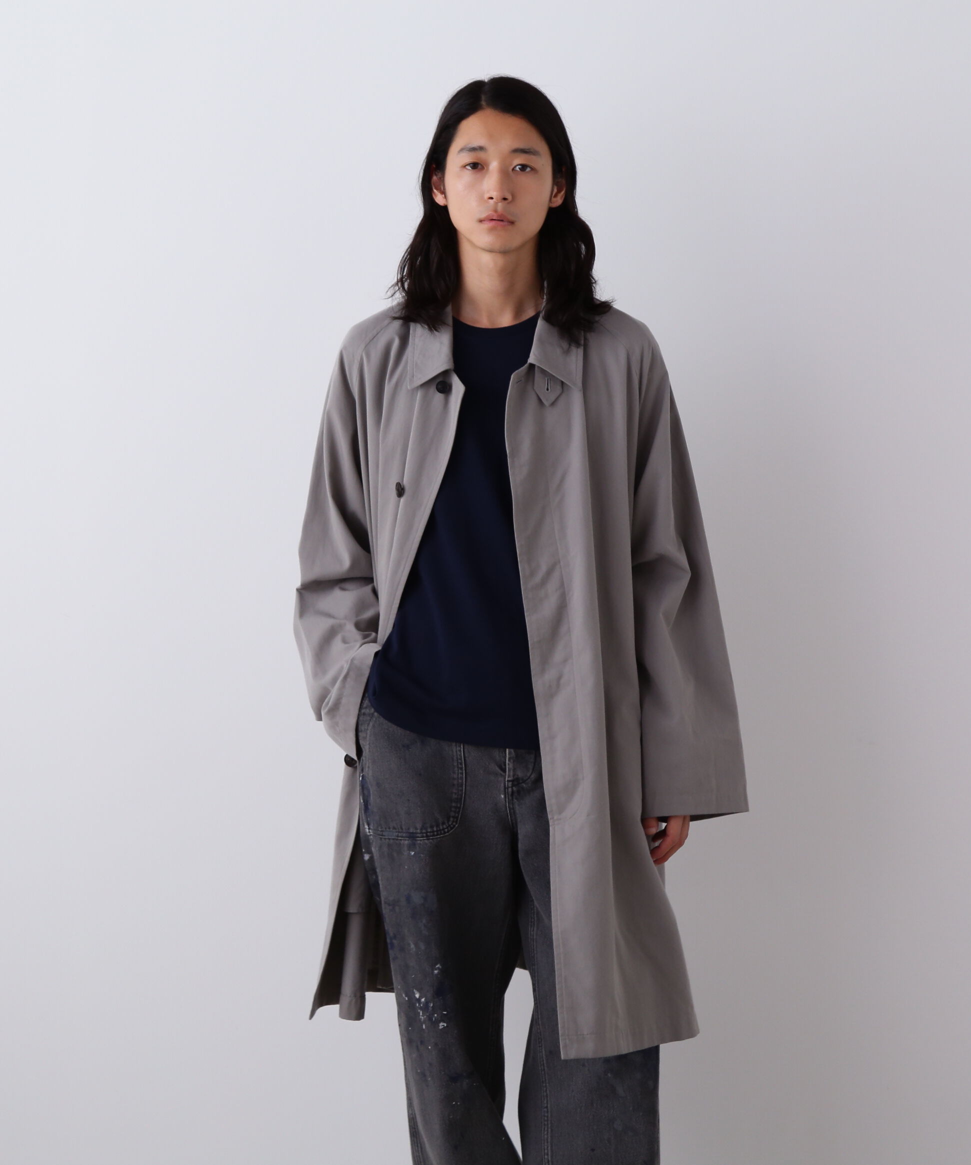 YLEVE 「YLEVE / COTTON BREND CHAMBRAY COAT」|その他|ブルー
