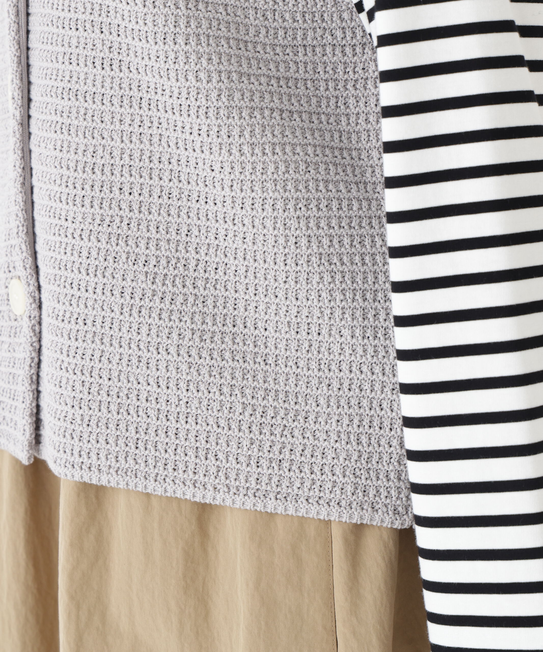  「◆ギマコットン地柄ベスト」|ニット・セーター|