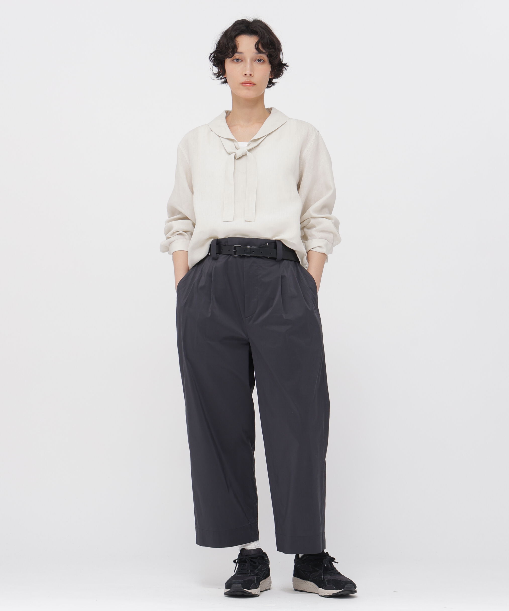  「FINE STRIPE COTTON SILK TROUSERS」|その他|CHARCOAL3