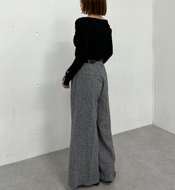 archives「アシメオフショルランダムリブニットプルオーバー」|ニット・セーター|