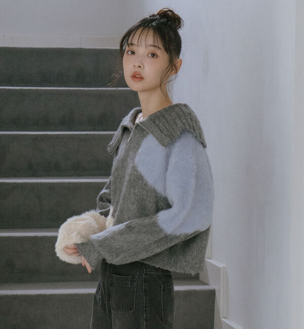 archives「ハーフＺＩＰインターシャニットプルオーバー」|ニット・セーター|