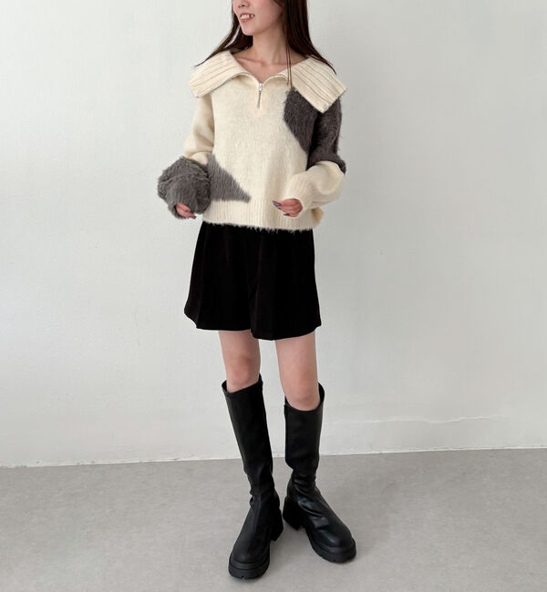 archives「ハーフＺＩＰインターシャニットプルオーバー」|ニット・セーター|