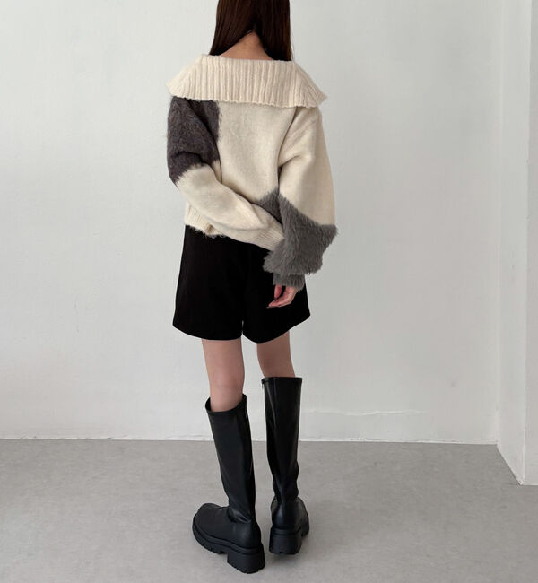 archives「ハーフＺＩＰインターシャニットプルオーバー」|ニット・セーター|