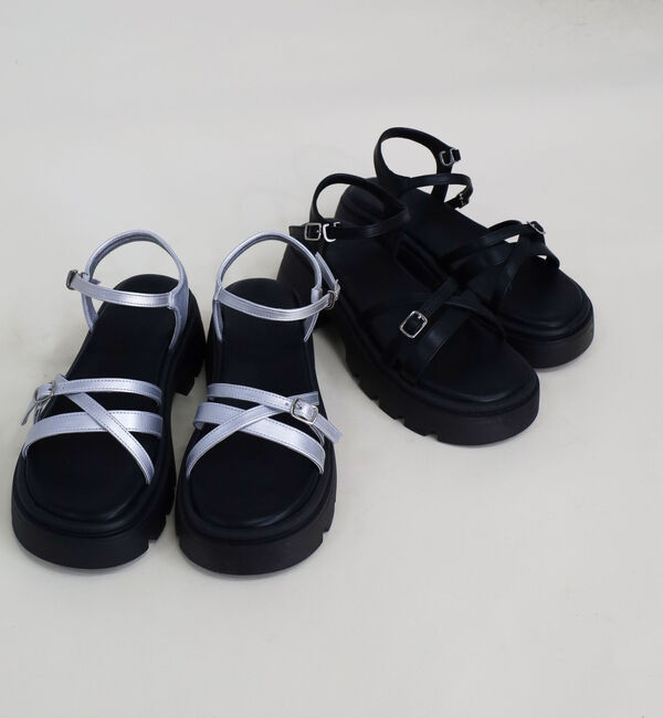 archives「厚底ラインサンダル」|その他|BLACK