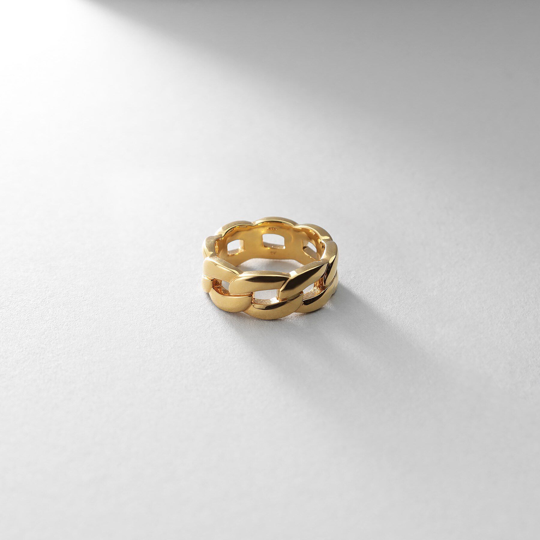 COCOSHNIK ONKITSCH「シルバー ボリュームカーブチェーンモチーフリング GP」|リング|