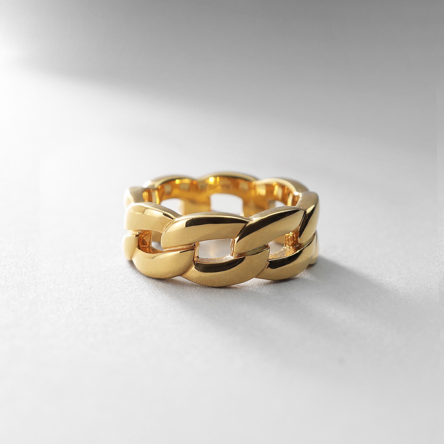 COCOSHNIK ONKITSCH「シルバー ボリュームカーブチェーンモチーフリング GP」|リング|